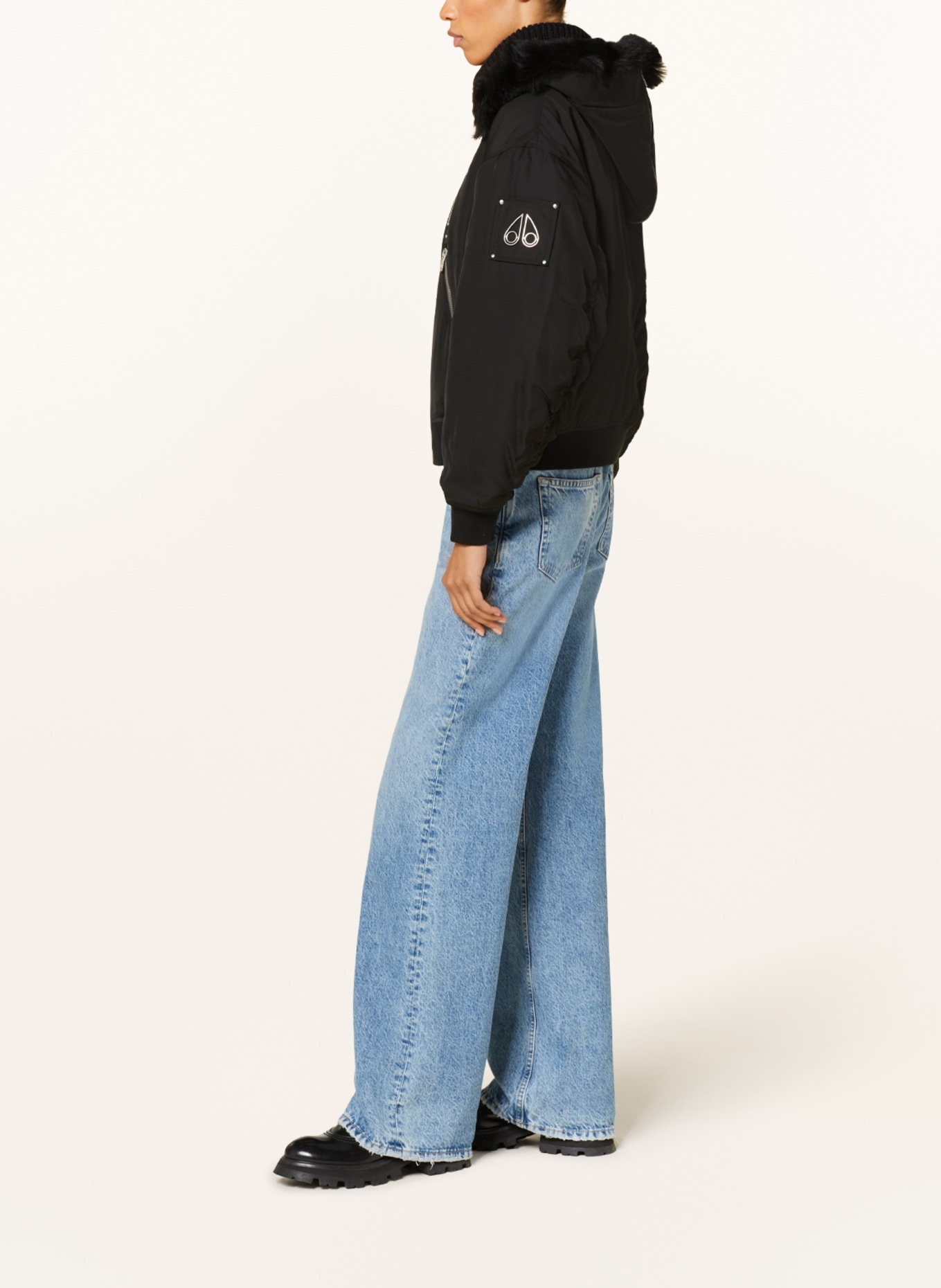 MOOSE KNUCKLES Bluzon DECATUR ze sztucznym futrem, Kolor: CZARNY (Obrazek 4)