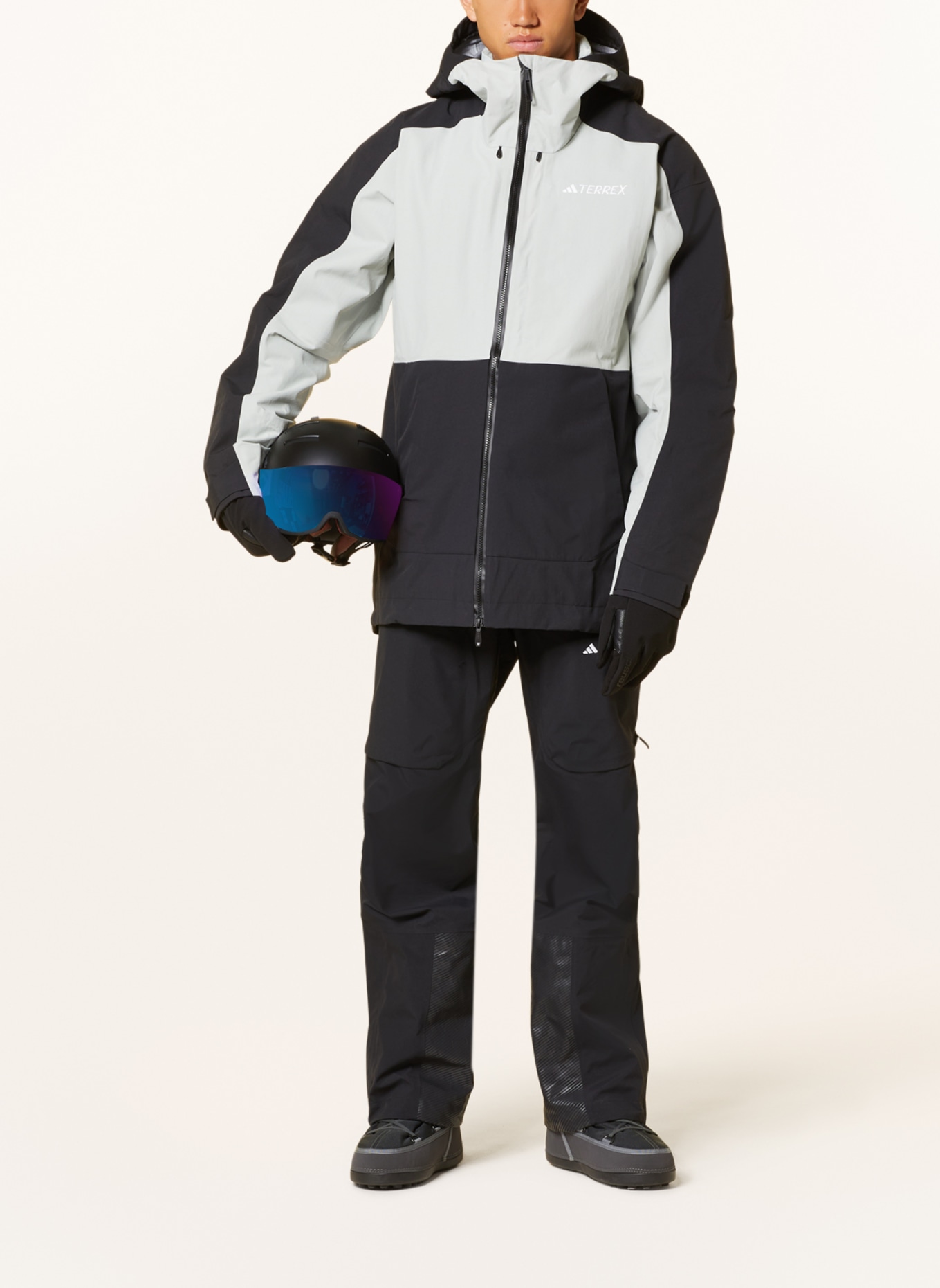 adidas Hardshellová lyžařská bunda TERREX TECHROCK, Barva: SVĚTLE ZELENÁ/ ČERNÁ (Obrázek 2)
