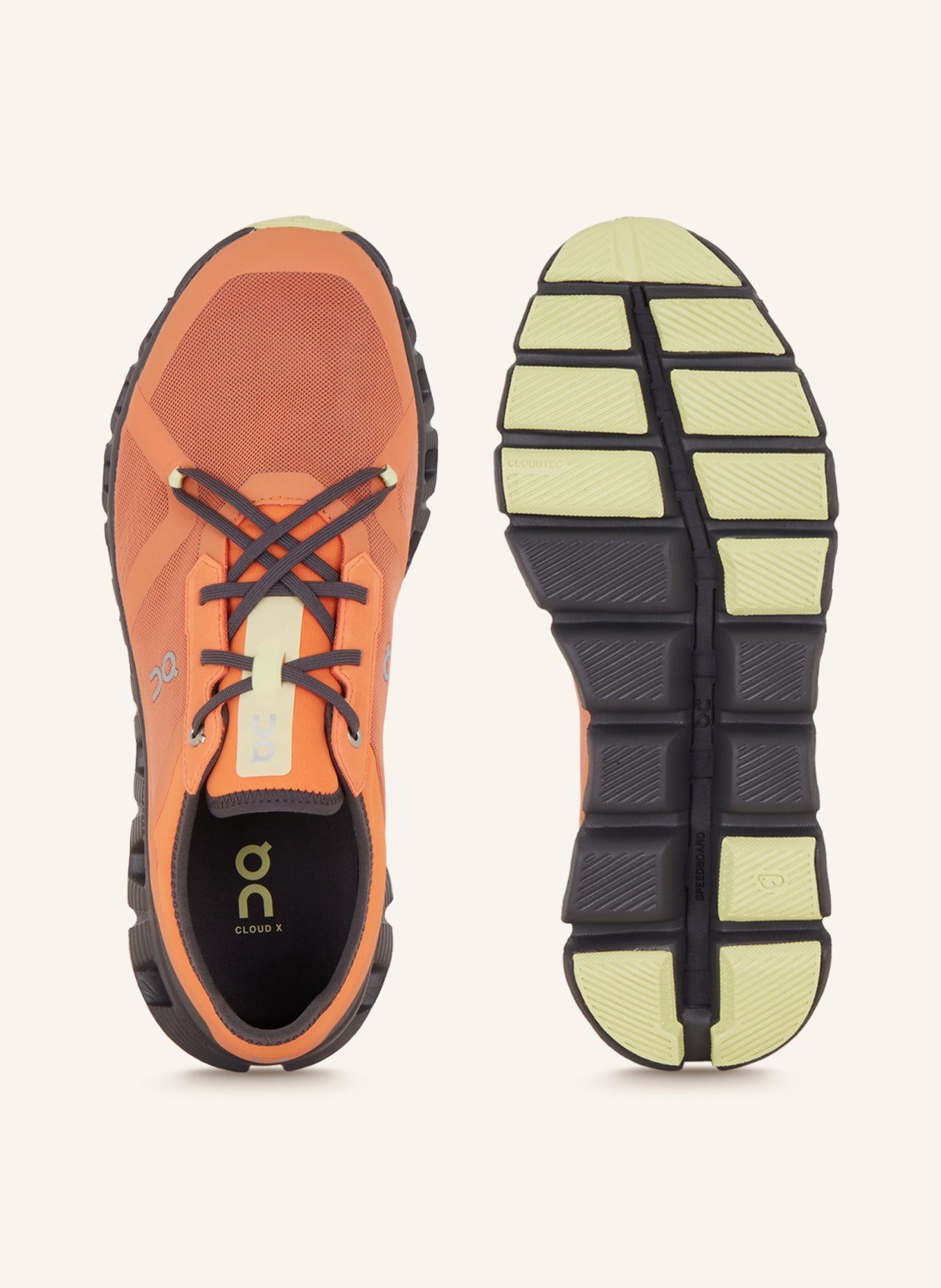 On Sneakers CLOUD X 3, Color: ORANGE/ DARK GRAY (Image 5)