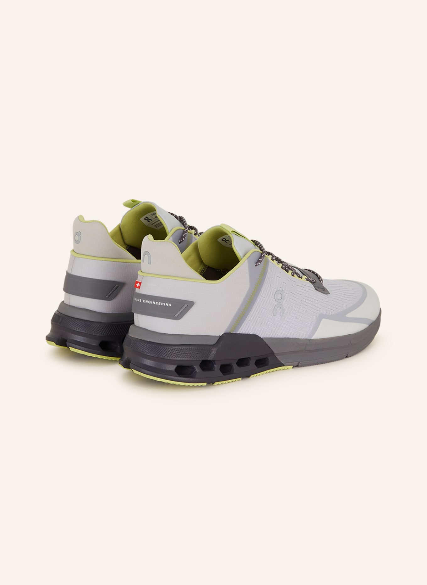 On Sneakers CLOUDNOVA FLUX, Color: LIGHT GRAY/ YELLOW (Image 2)