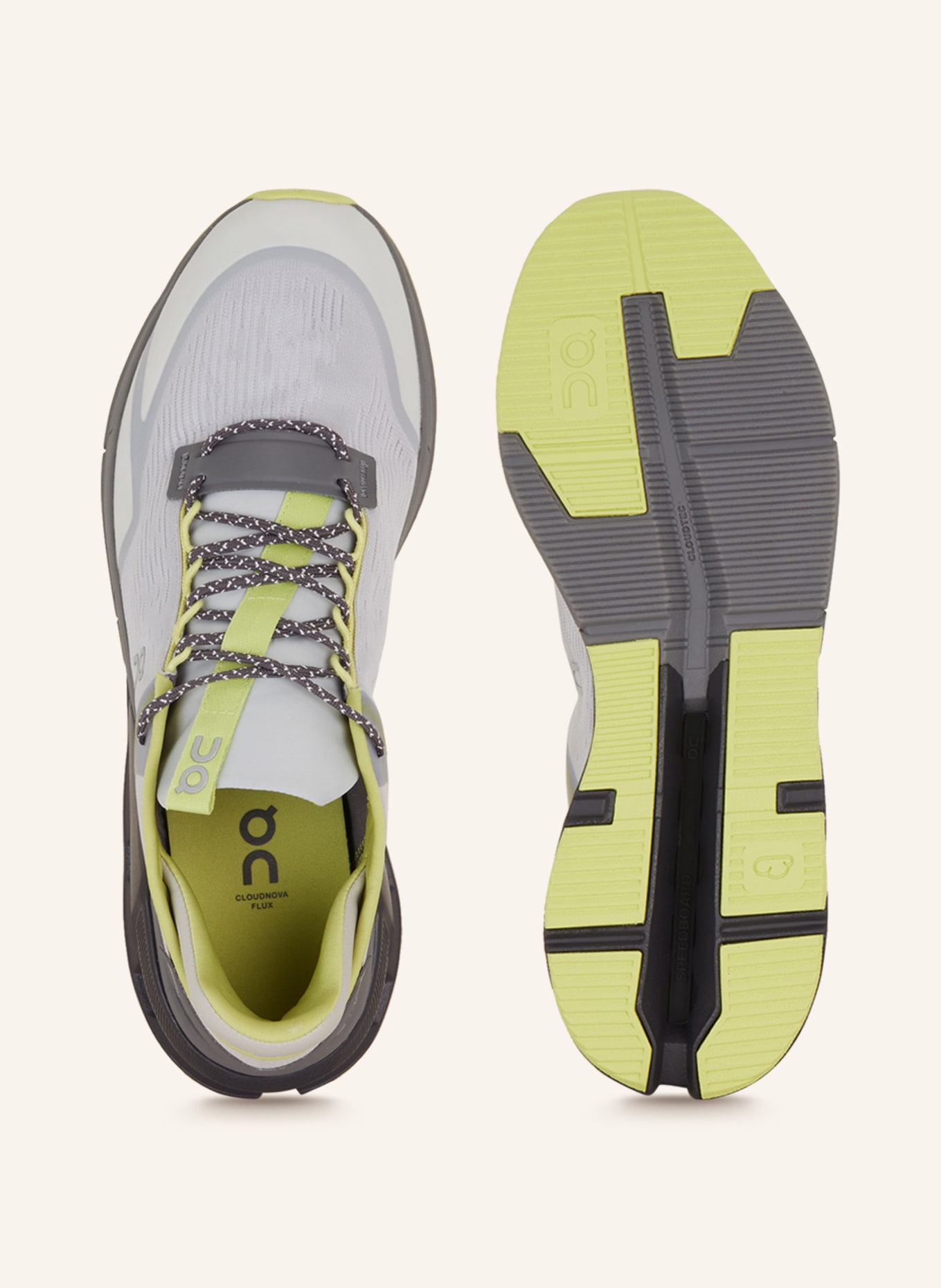 On Sneakers CLOUDNOVA FLUX, Color: LIGHT GRAY/ YELLOW (Image 5)