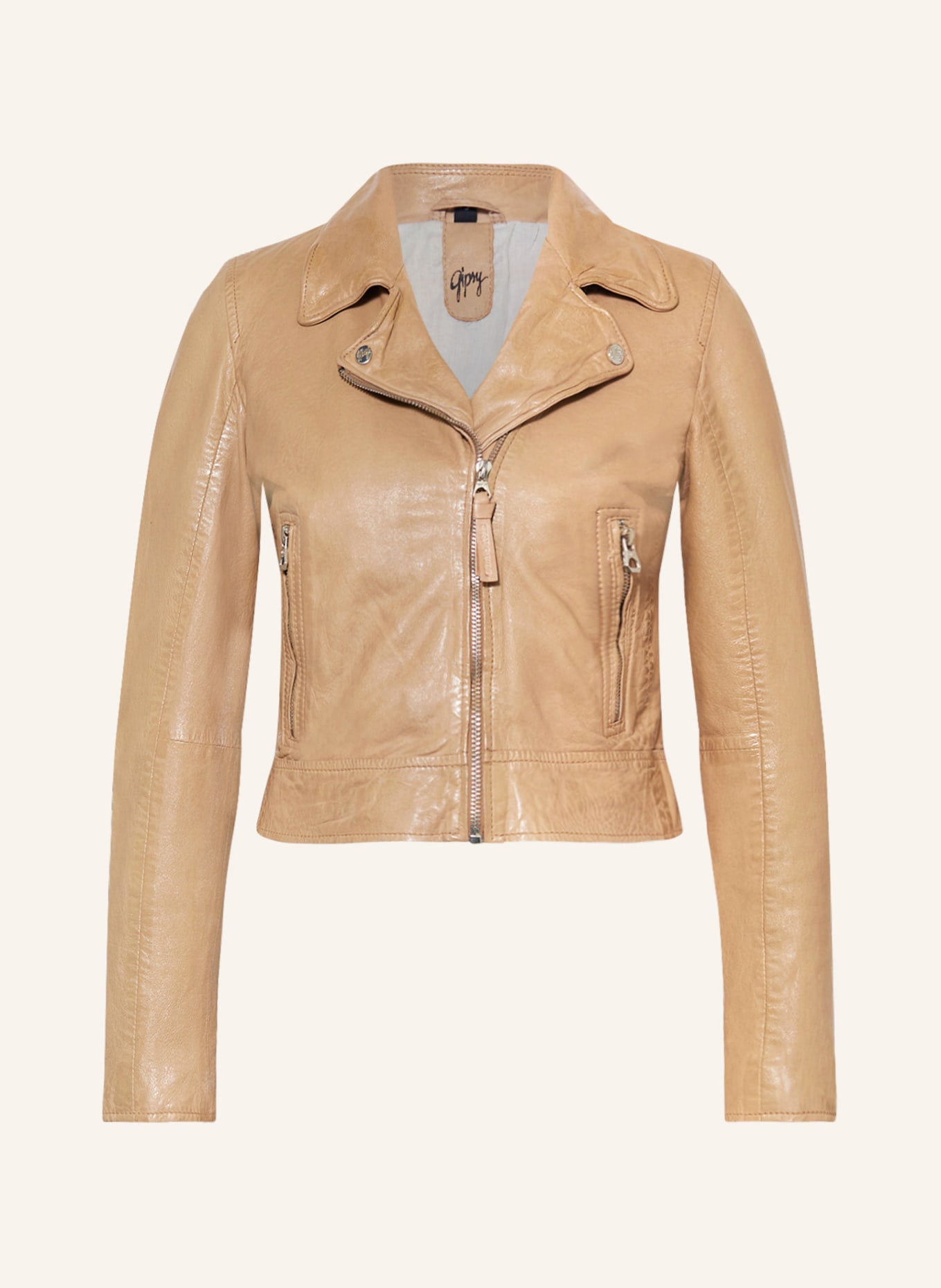 gipsy Leather jacket GWJULENE, Color: BEIGE (Image 1)