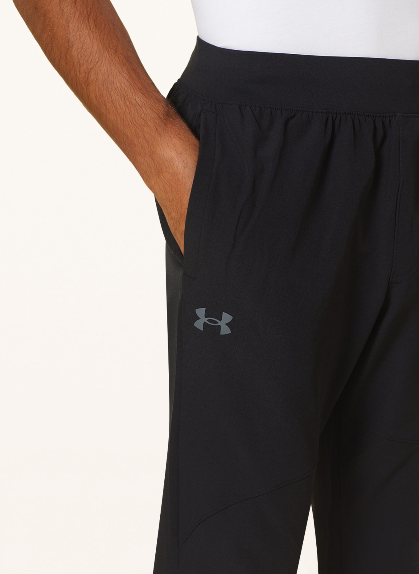 UNDER ARMOUR Sweatpants UA WOVEN, Color: BLACK (Image 5)