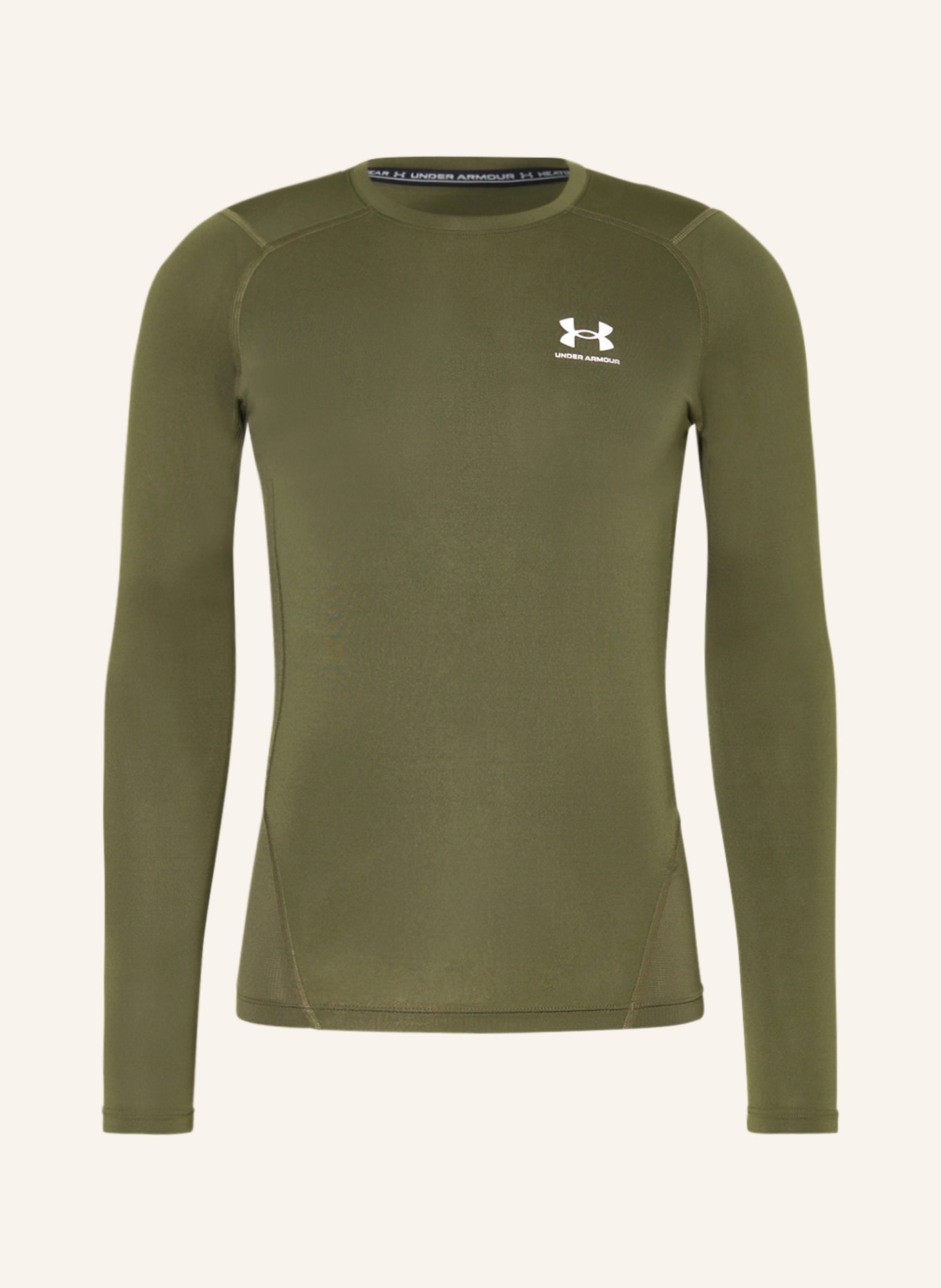 UNDER ARMOUR Long sleeve shirt UA HEATGEAR® ARMOUR, Color: OLIVE (Image 1)