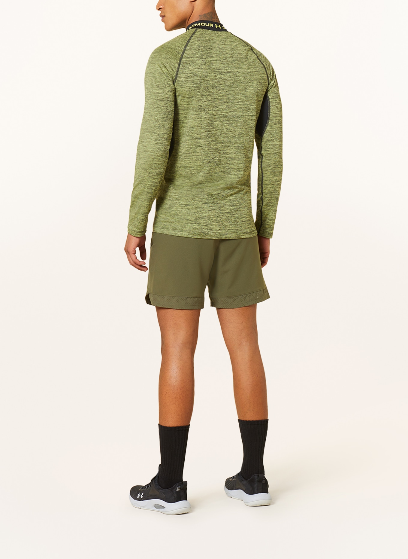 UNDER ARMOUR Long sleeve shirt UA COLDGEAR® TWIST, Color: GREEN/ BLACK (Image 3)