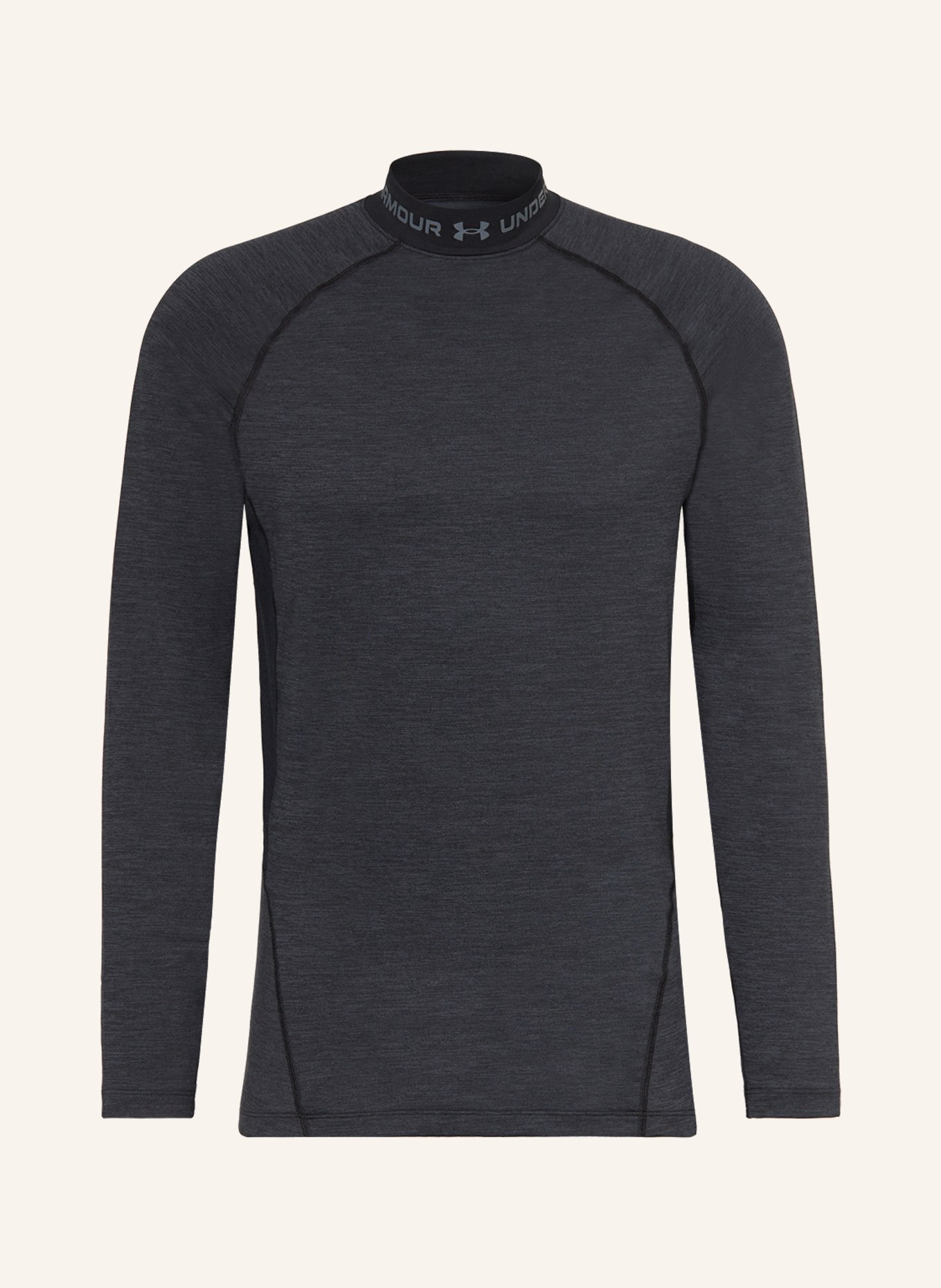 UNDER ARMOUR Long sleeve shirt UA COLDGEAR®, Color: BLACK/ DARK GRAY (Image 1)