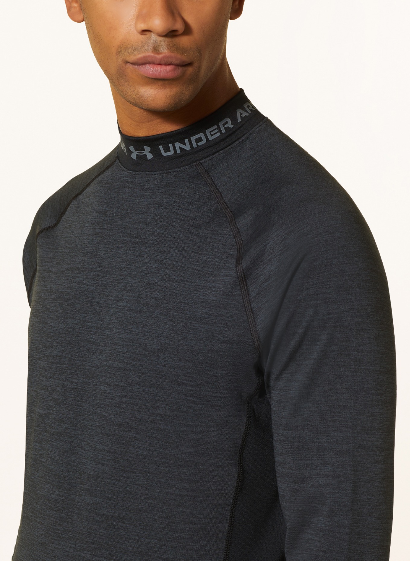 UNDER ARMOUR Long sleeve shirt UA COLDGEAR®, Color: BLACK/ DARK GRAY (Image 4)