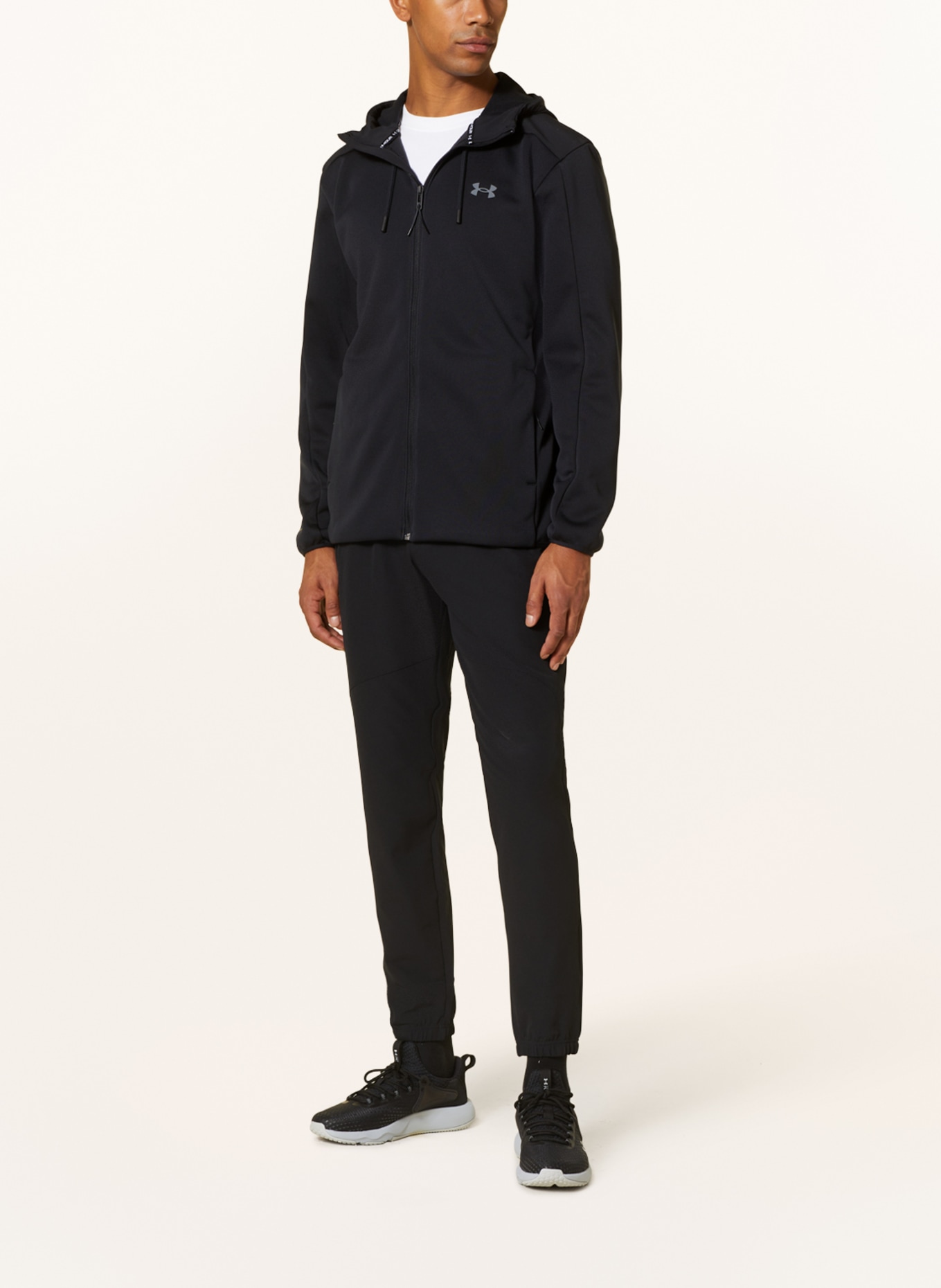 UNDER ARMOUR Sweat jacket UA ESSENTIAL, Color: BLACK (Image 2)