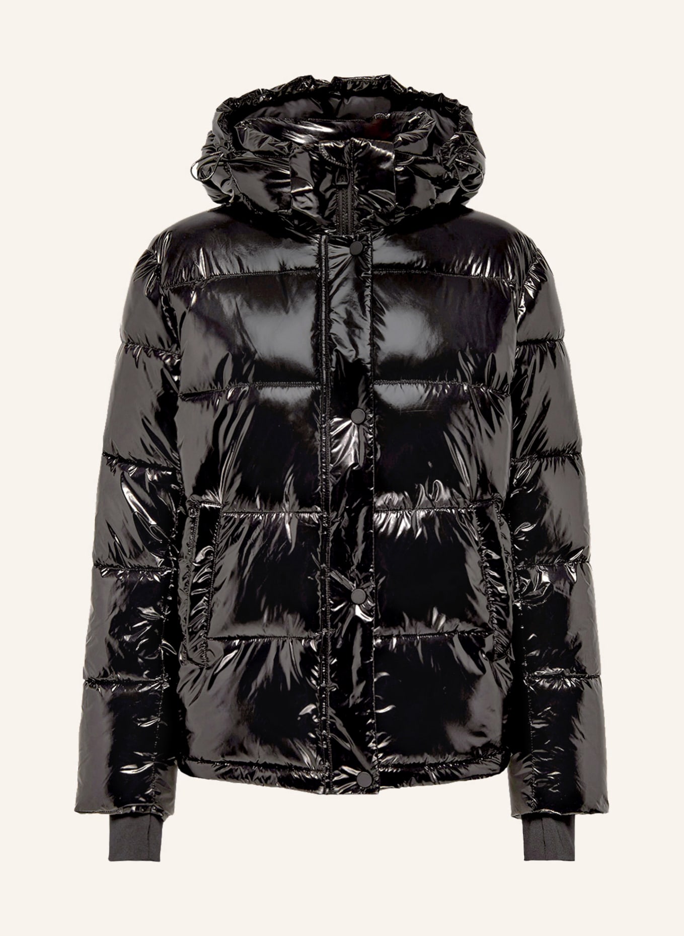 ONLY Quilted jacket with detachable hood, Color: BLACK (Image 1)