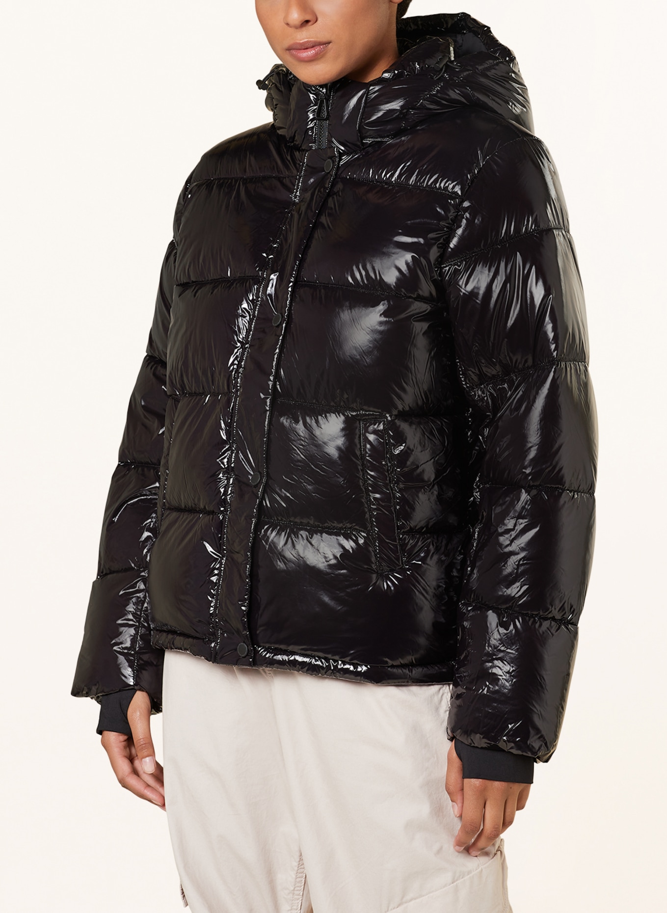 ONLY Quilted jacket with detachable hood, Color: BLACK (Image 5)