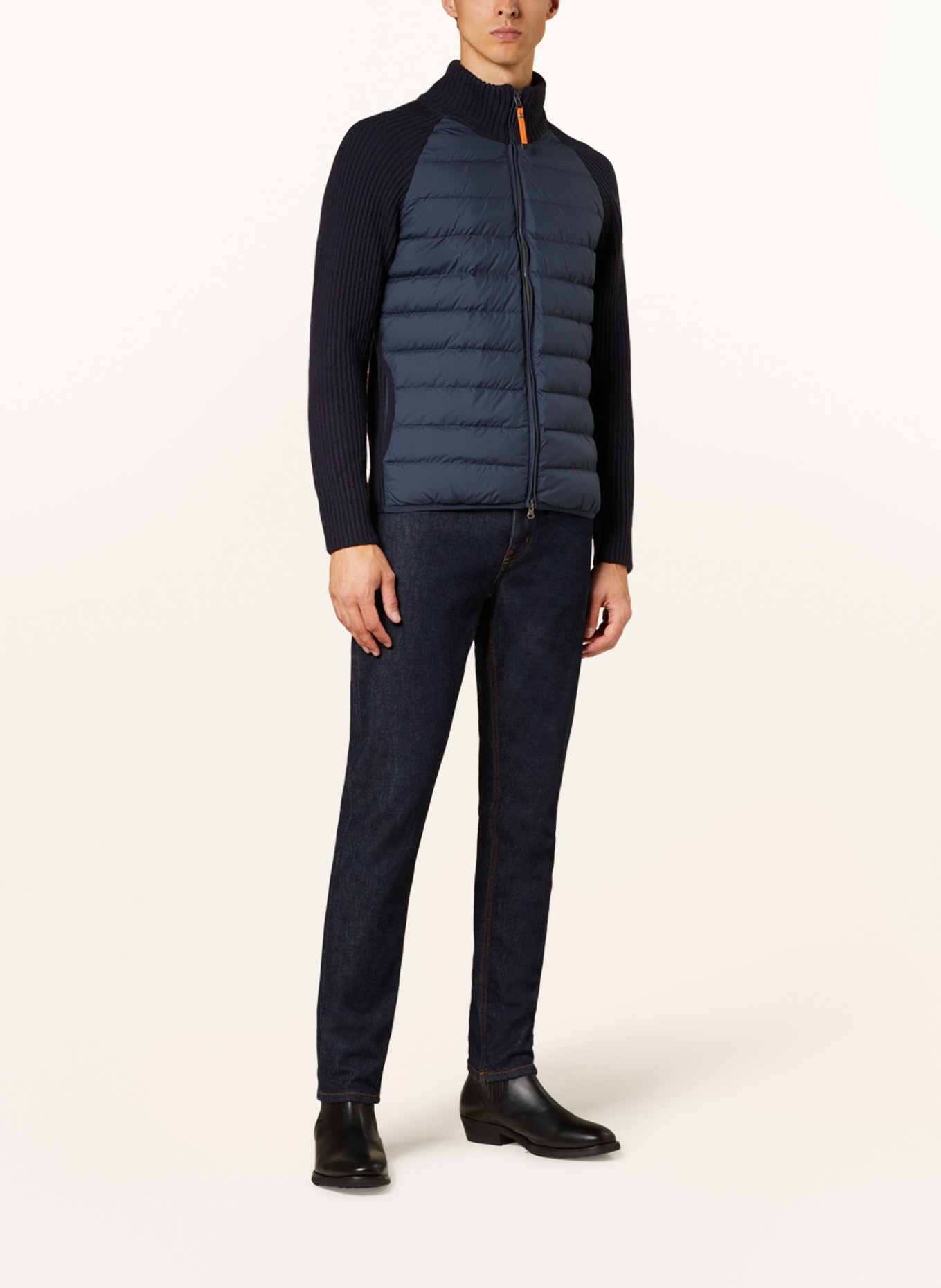 PARAJUMPERS Down jacket OLMO in a material mix, Color: DARK BLUE (Image 2)