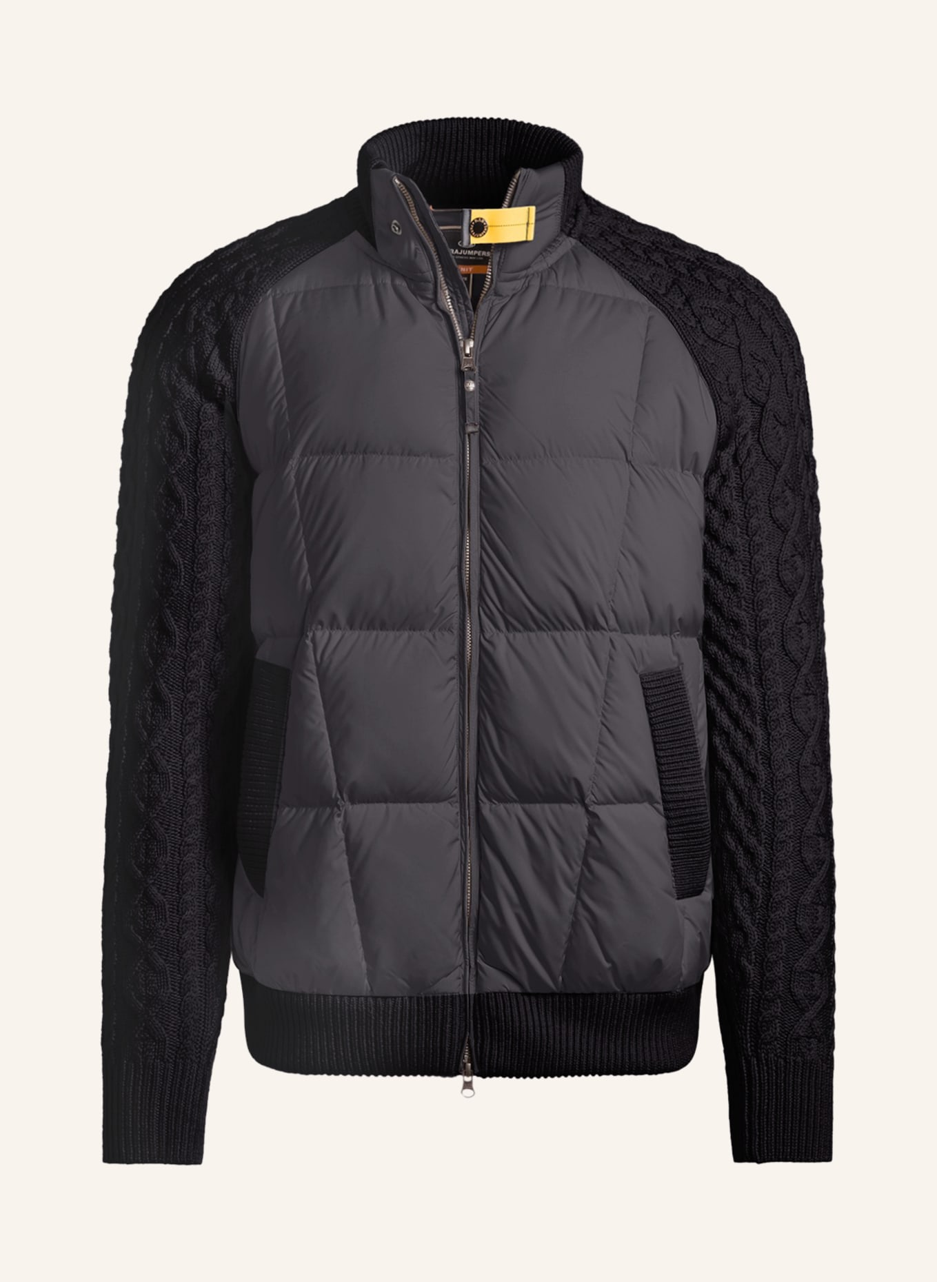 PARAJUMPERS Down jacket GRAIT in a material mix, Color: BLACK (Image 1)