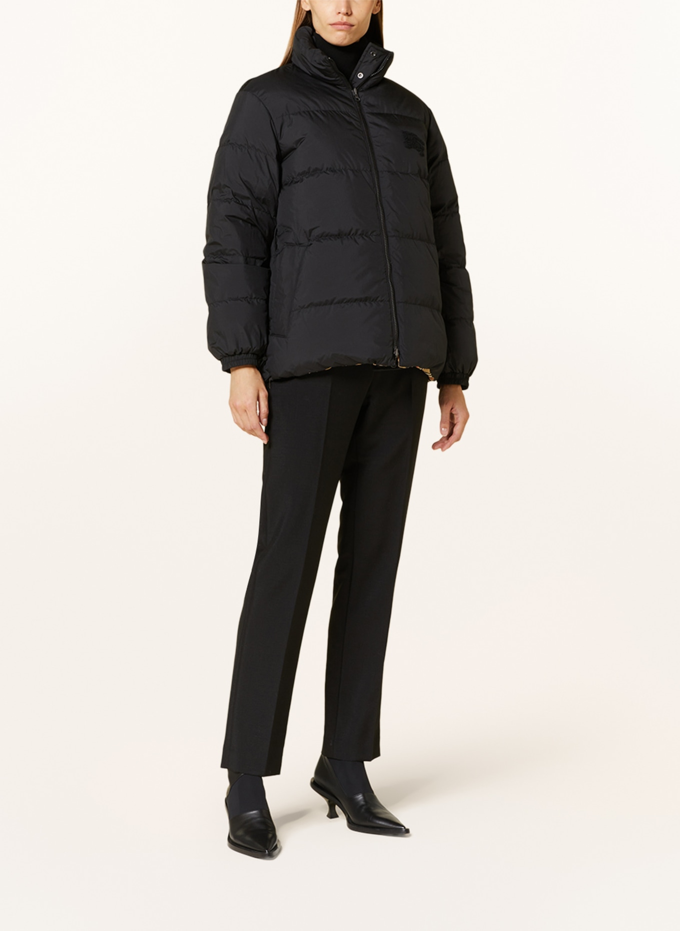 BURBERRY Down jacket OAKMERE reversible, Color: BEIGE/ BLACK/ RED (Image 2)