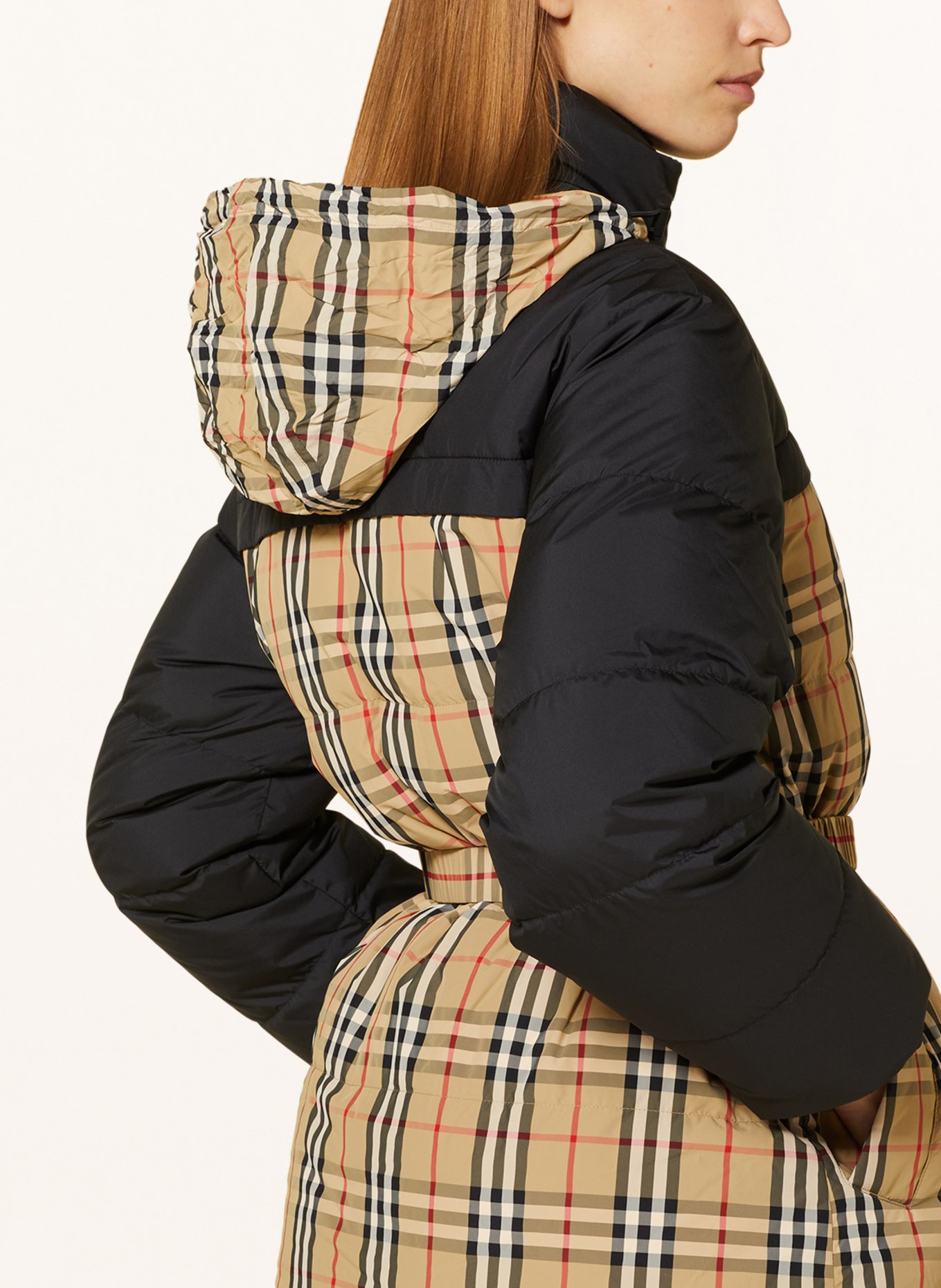 BURBERRY Down jacket OAKMERE reversible, Color: BEIGE/ BLACK/ RED (Image 5)