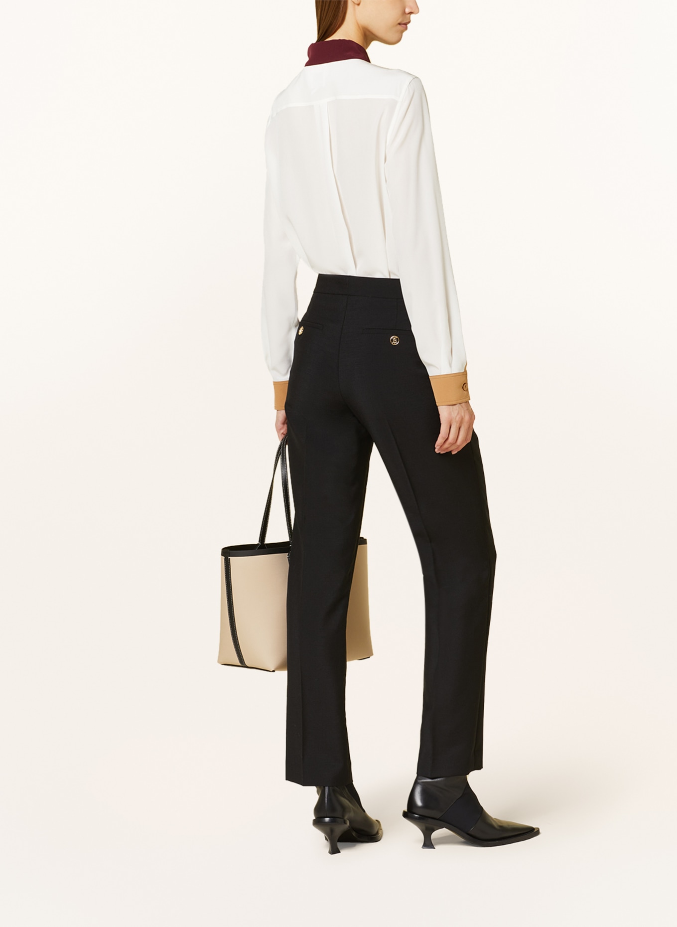 BURBERRY Shirt blouse ANETTE made of silk, Color: WHITE (Image 3)