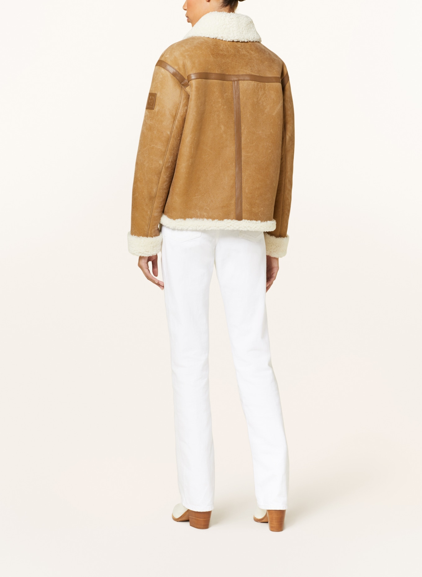 BELSTAFF Leather jacket SORREL, Color: BEIGE (Image 3)