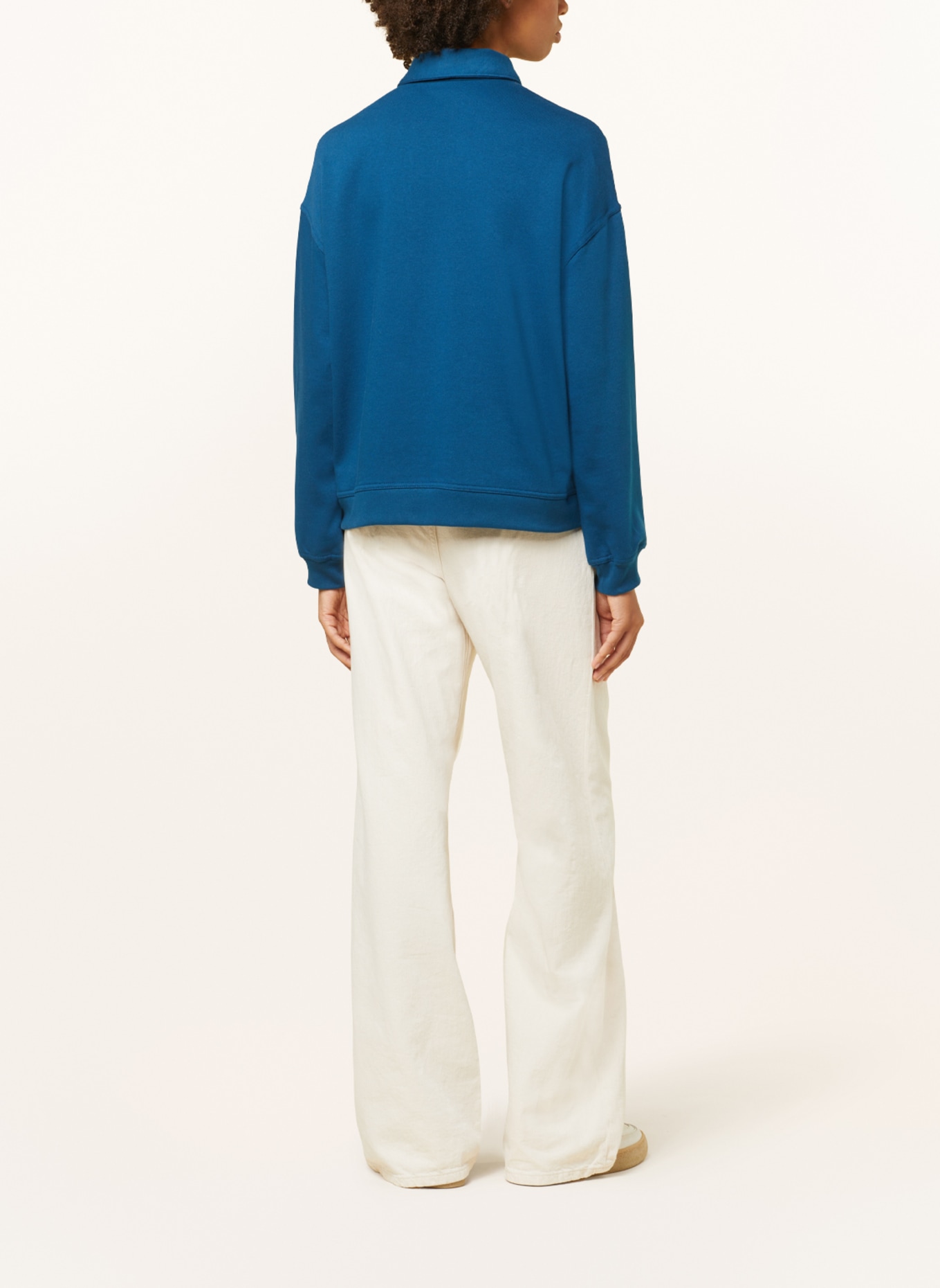 Levi's® Sweatshirt fabric polo shirt STEVIE, Color: BLUE (Image 3)
