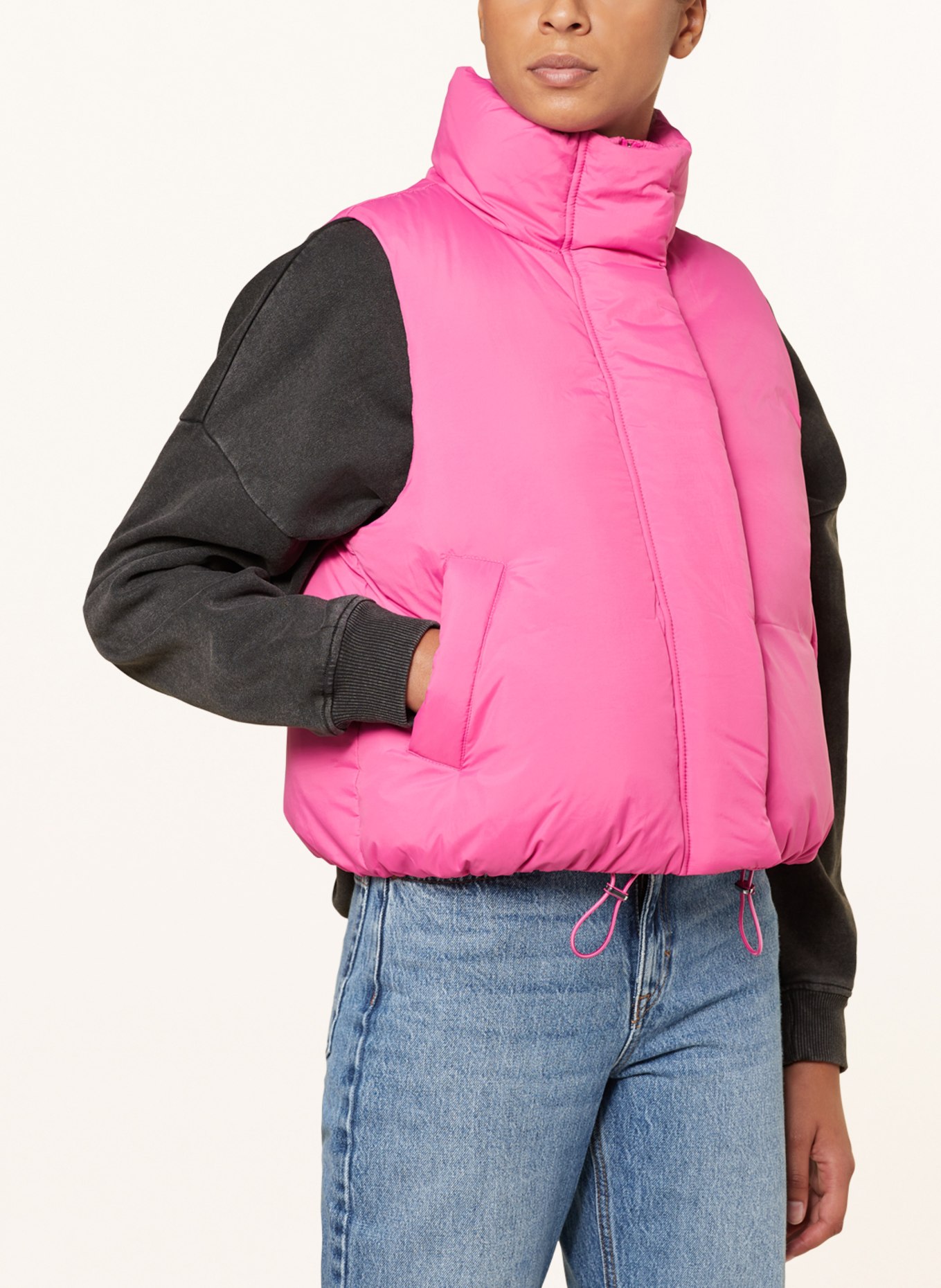 Pink down vest hot sale