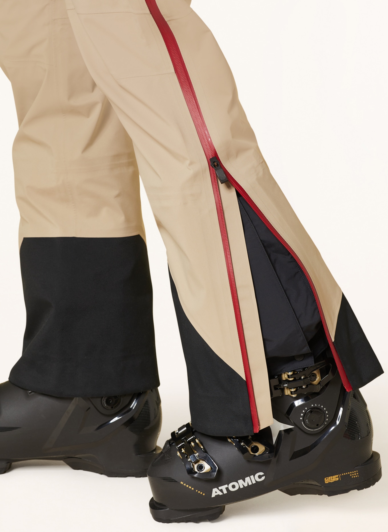 Peak Performance Ski pants ALPINE GORE-TEX, Color: BEIGE/ DARK RED/ BLACK (Image 6)