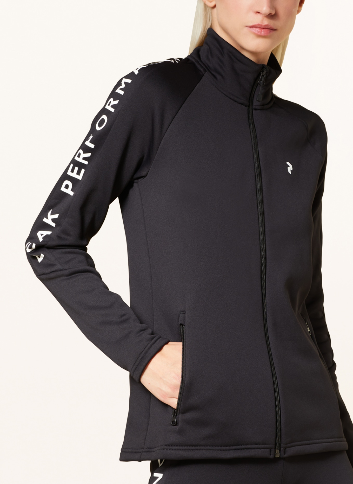 Peak Performance Midlayer jacket RIDER, Color: BLACK/ WHITE (Image 4)