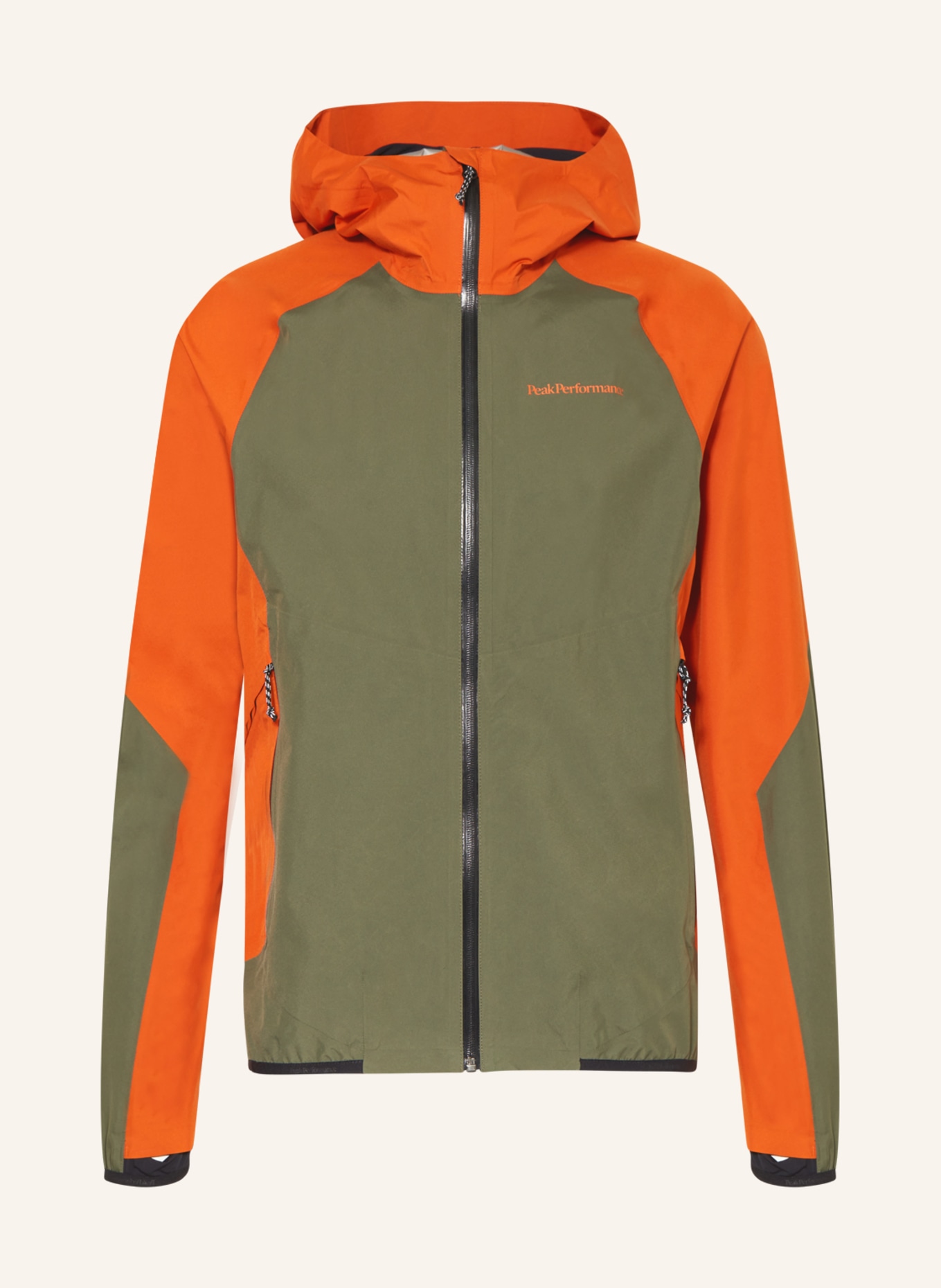 Peak Performance Outdoor jacket COMMUTER GORE-TEX PAC, Color: DARK ORANGE/ OLIVE (Image 1)