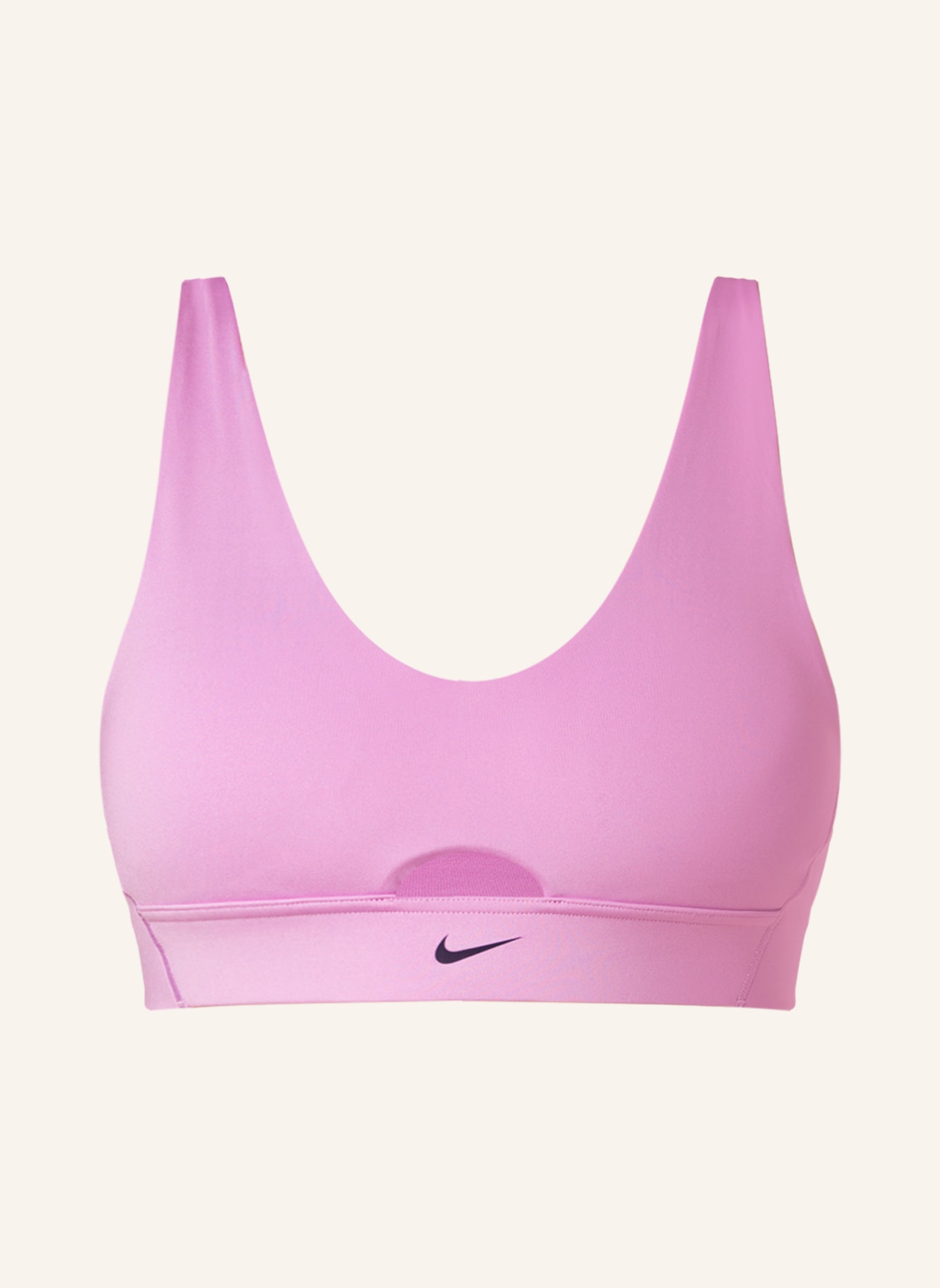 Nike Women's Indy Plunge Cutout Pink Medium-Support Padded Sports