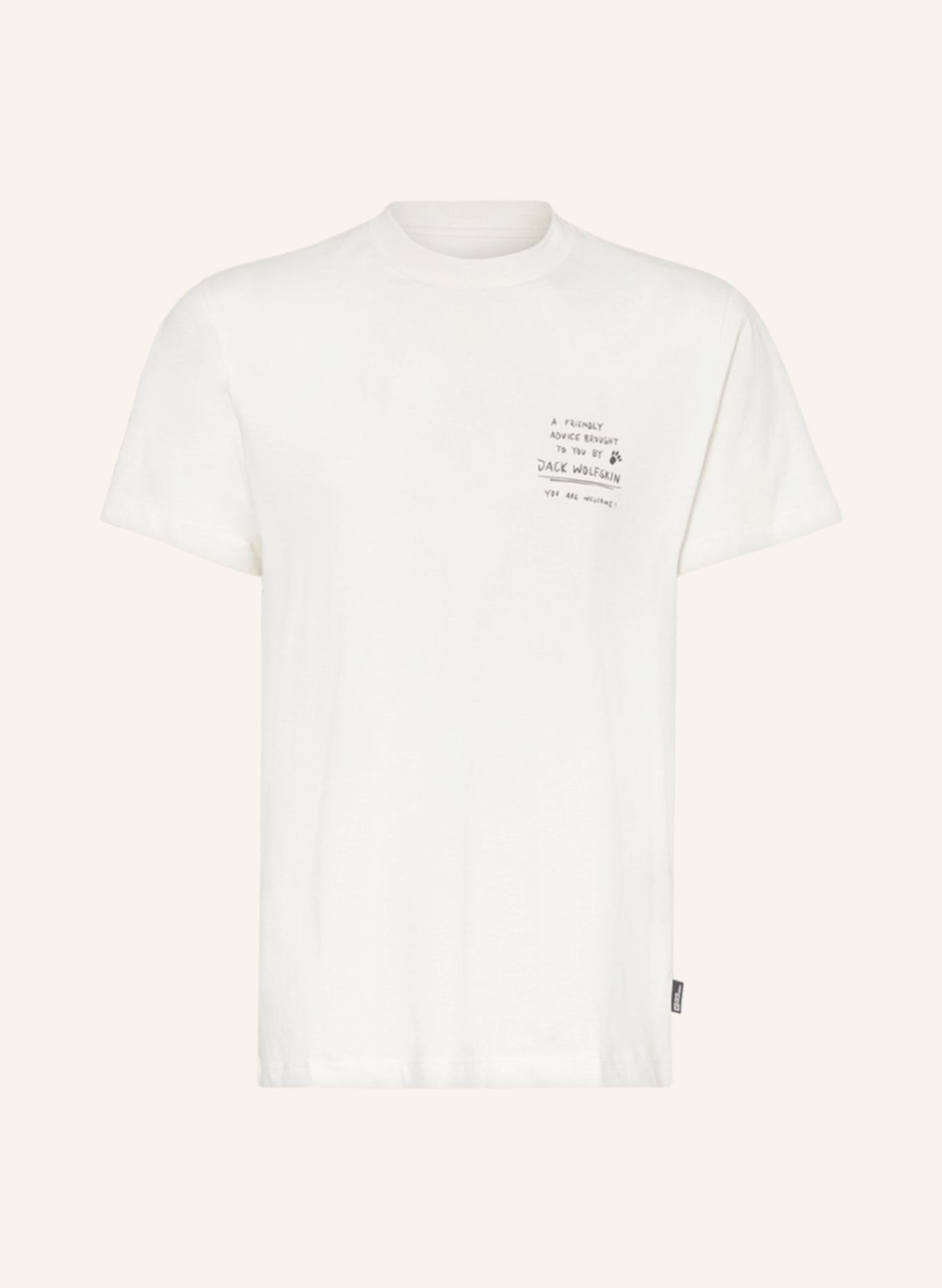 Jack Wolfskin T-shirt JOURNEY, Kolor: KREMOWY/ CZARNY (Obrazek 1)