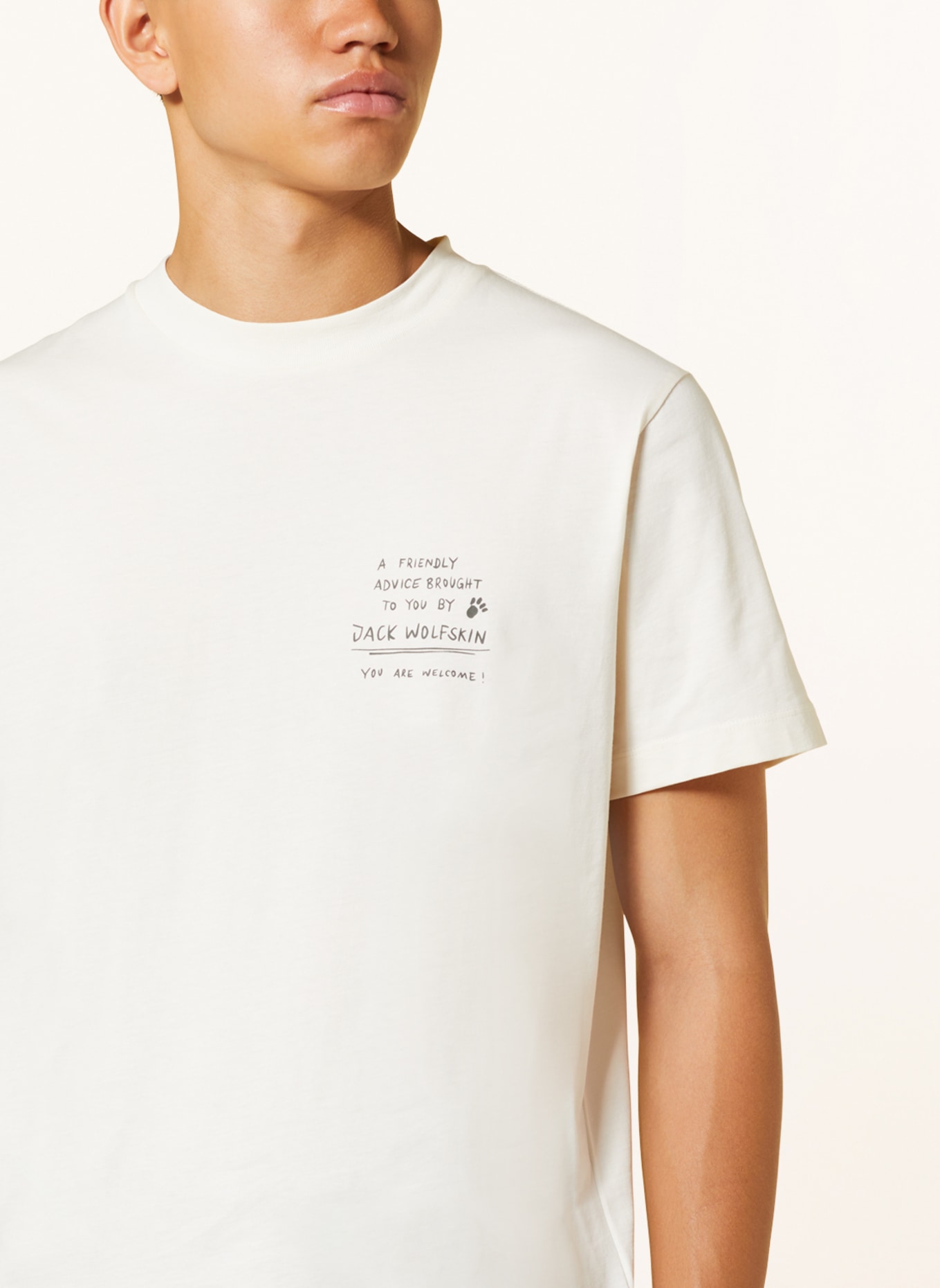 Jack Wolfskin T-Shirt JOURNEY, Farbe: CREME/ SCHWARZ (Bild 4)