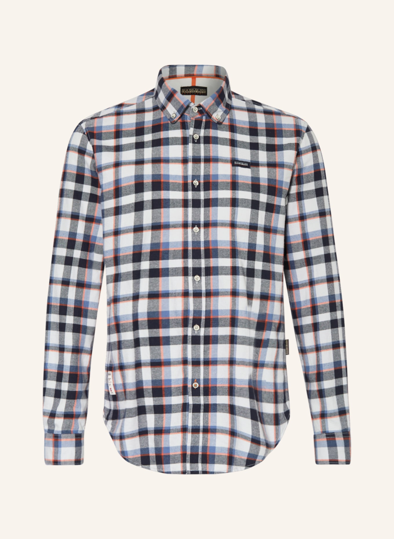 NAPAPIJRI Shirt comfort fit, Color: GRAY/ DARK BLUE/ RED (Image 1)
