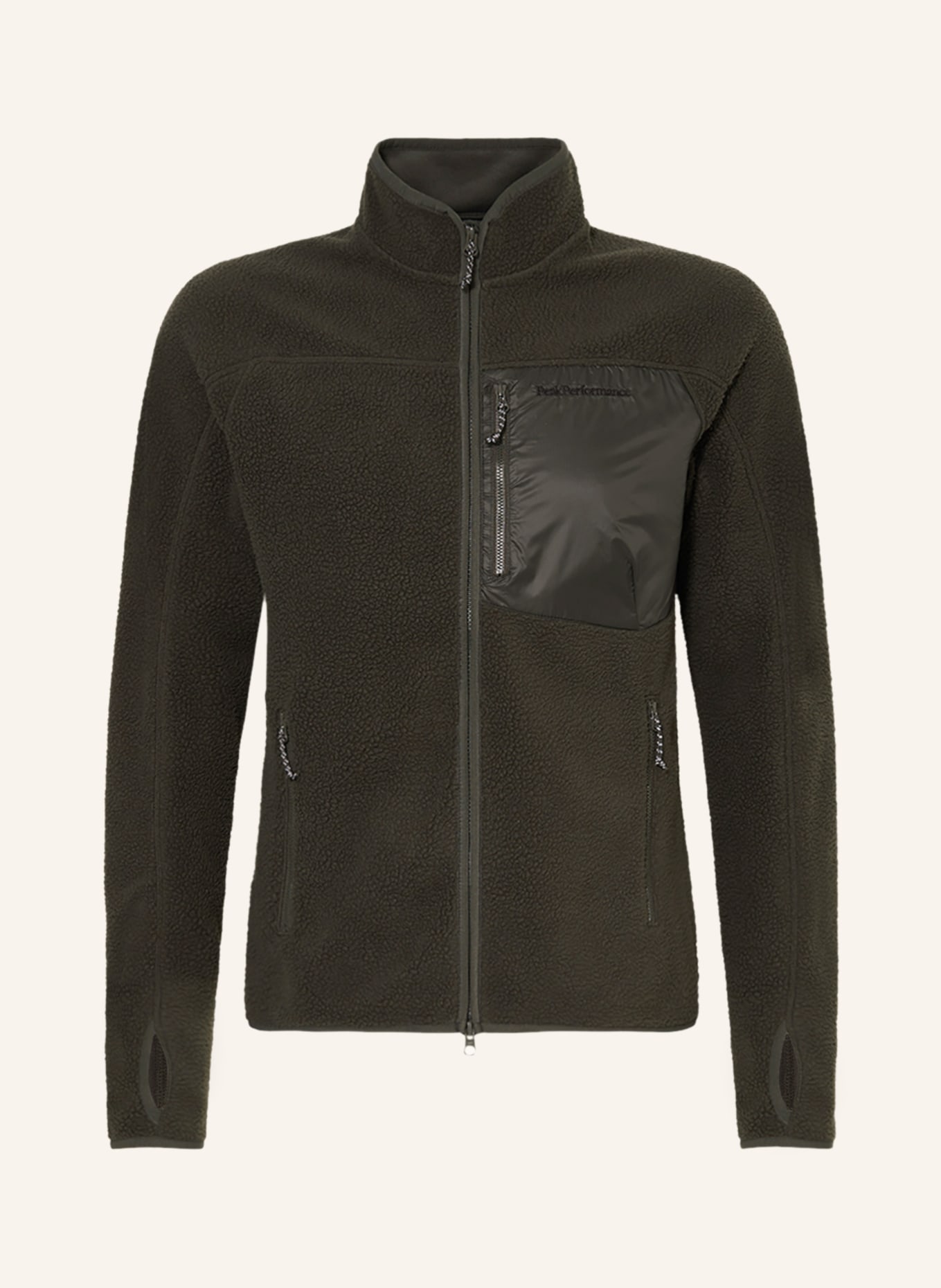 Peak Performance Fleece jacket, Color: OLIVE (Image 1)