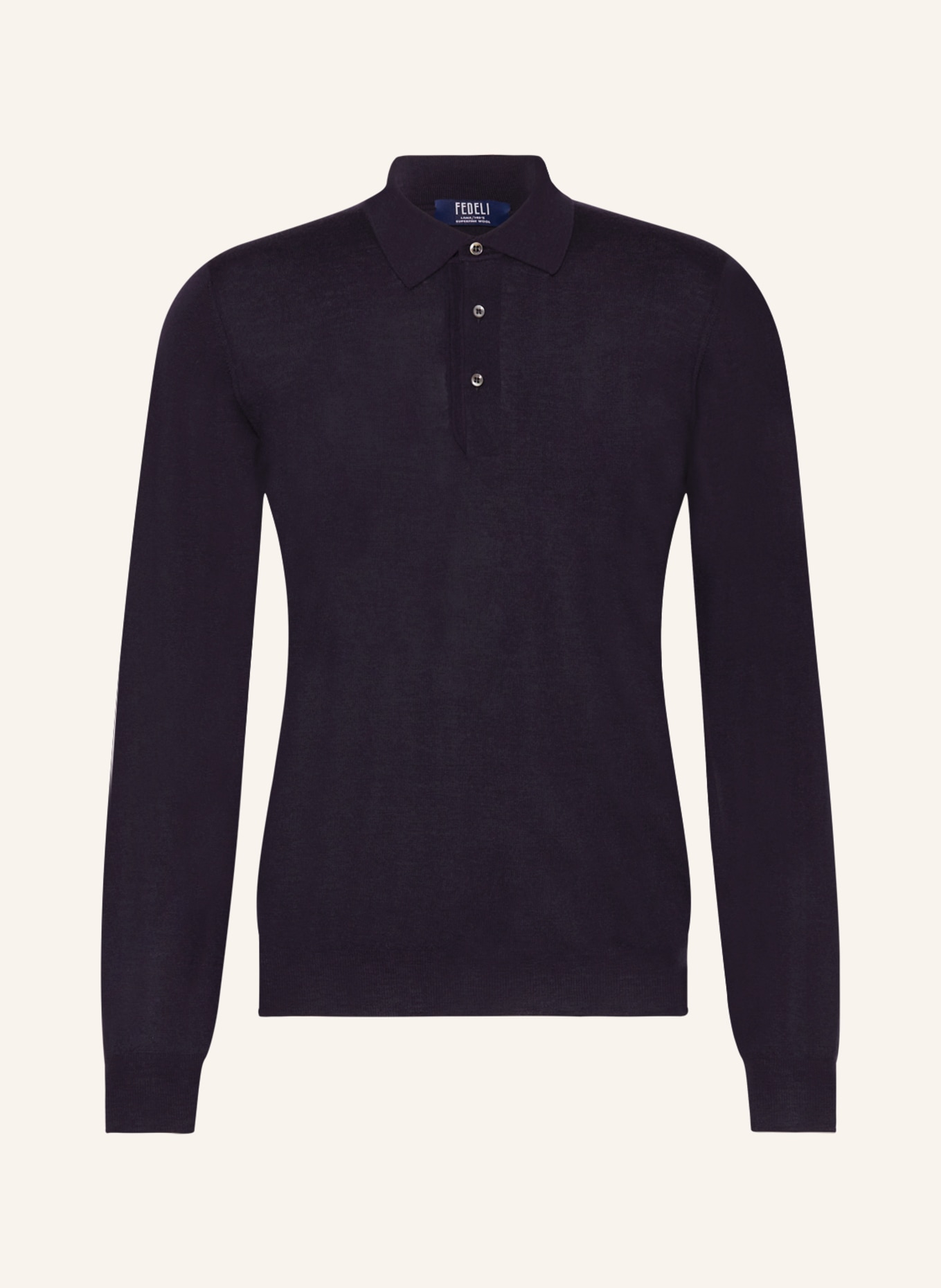 FEDELI Knitted polo shirt, Color: DARK BLUE (Image 1)
