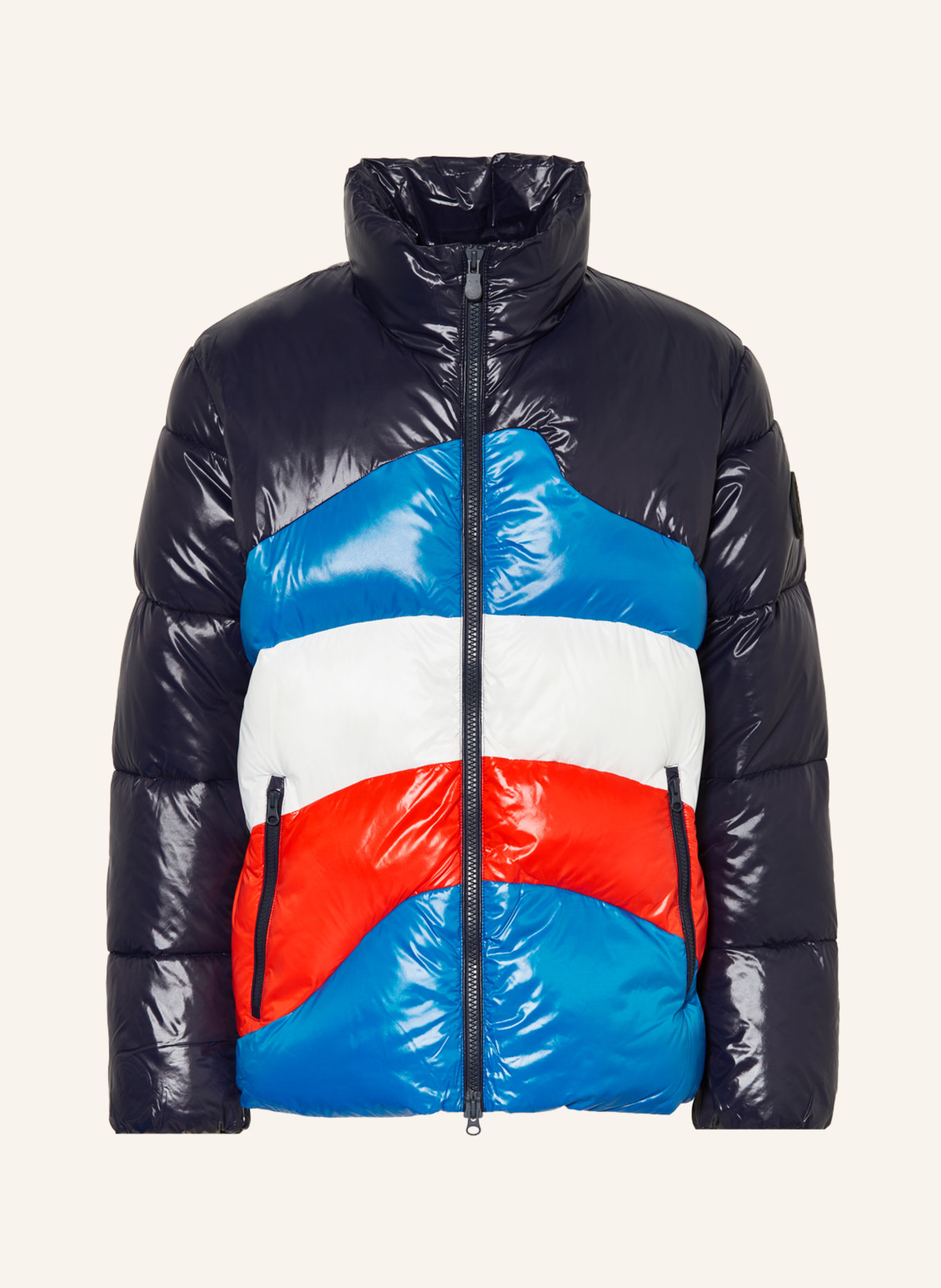 SAVE THE DUCK Quilted jacket SATYRIUM, Color: BLACK/ RED/ BLUE (Image 1)