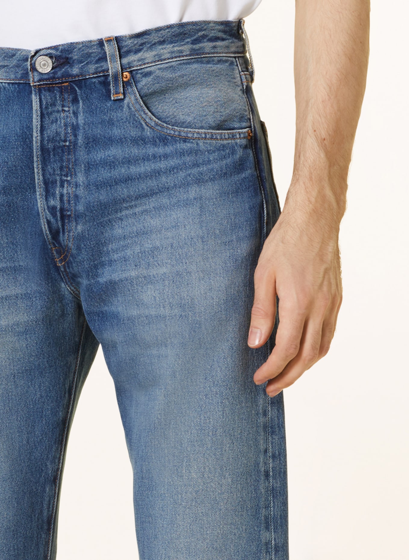 Levi's® Jeans 501 Straight Fit, Farbe: 78 Med Indigo - Worn In (Bild 5)