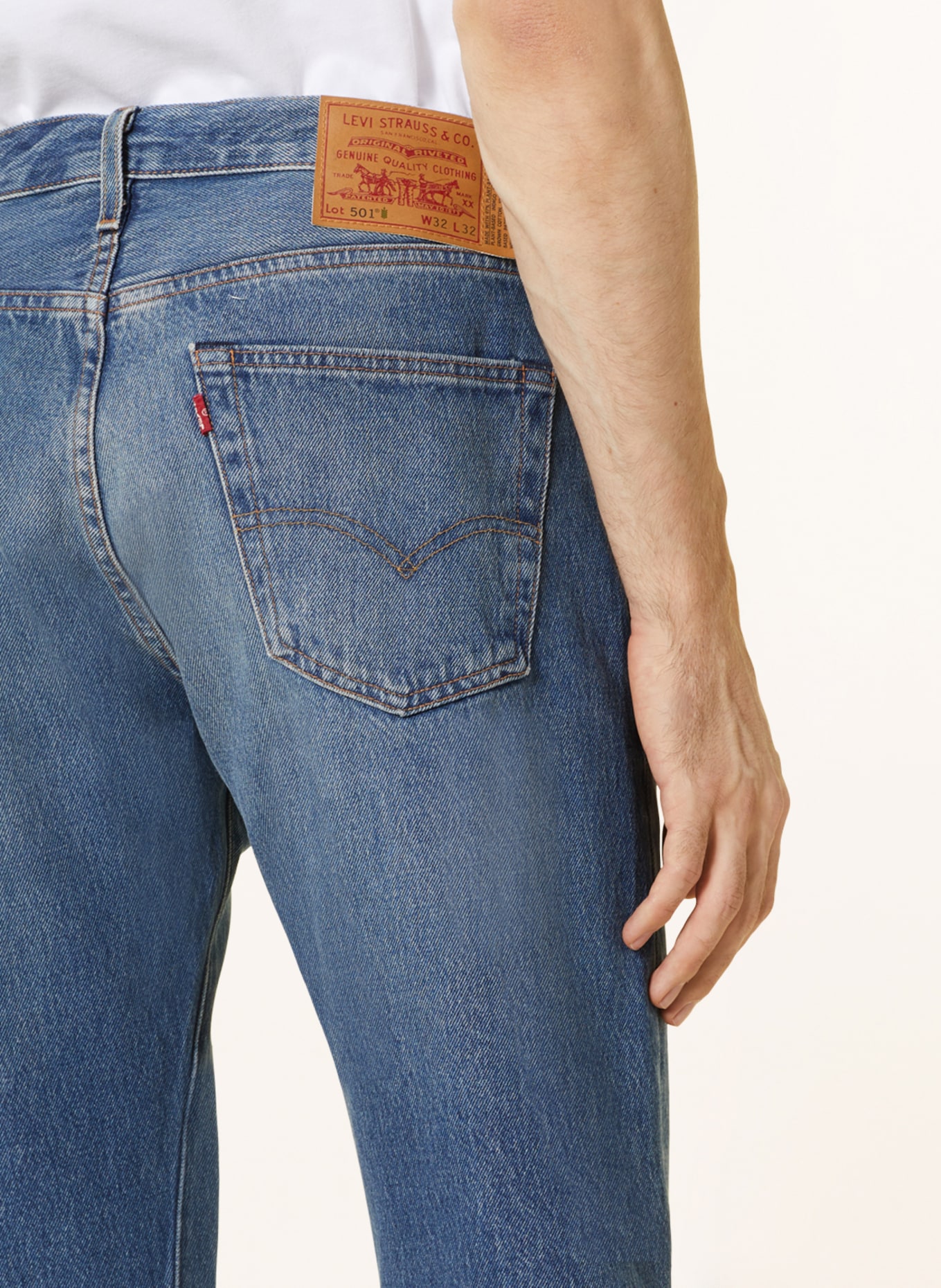 Levi's® Jeans 501 Straight Fit, Farbe: 78 Med Indigo - Worn In (Bild 6)