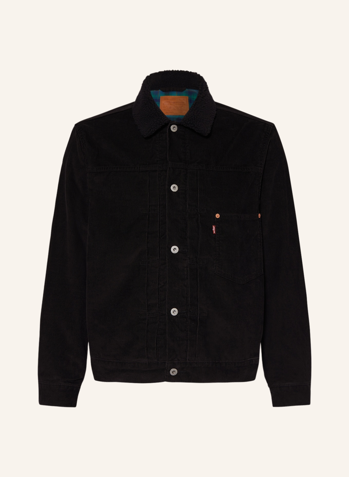 Levi's® Corduroy bomber jacket with teddy, Color: BLACK (Image 1)