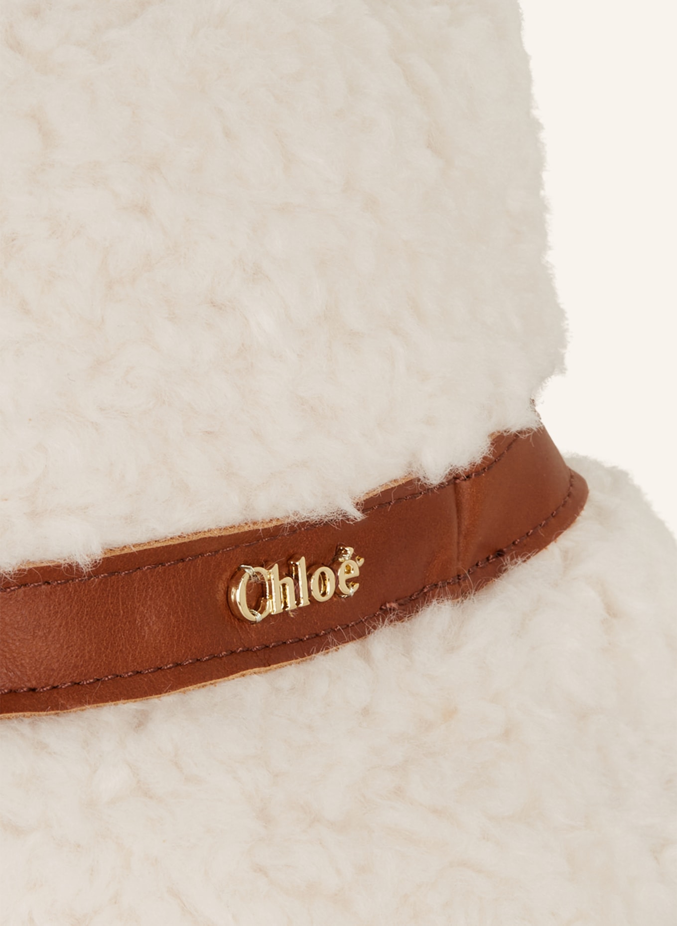 Chloé Bucket-Hat aus Teddyfell, Farbe: CHLOE ELFENBE (Bild 3)