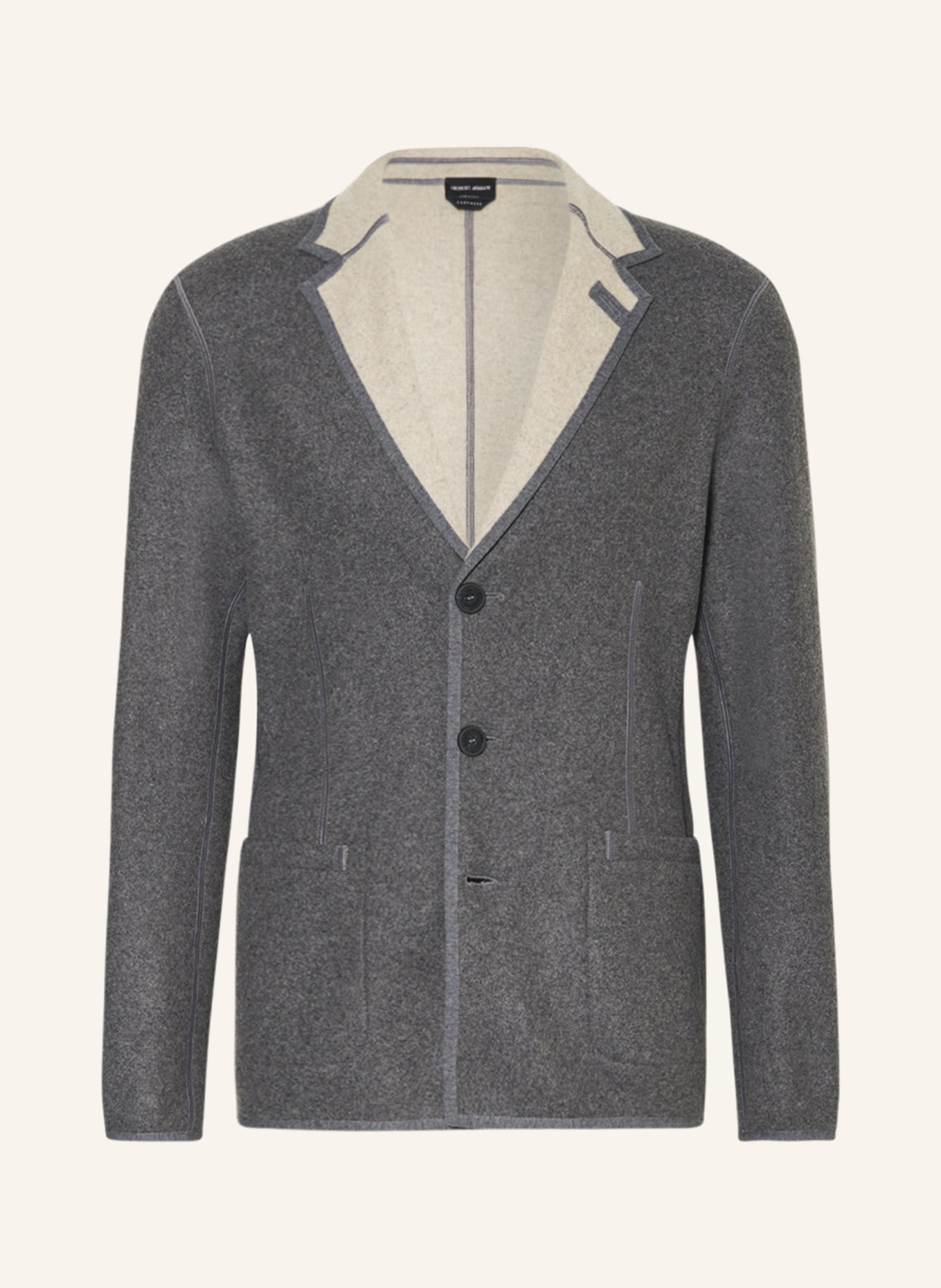 GIORGIO ARMANI Cashmere tailored jacket extra slim fit, Color: GRAY (Image 1)