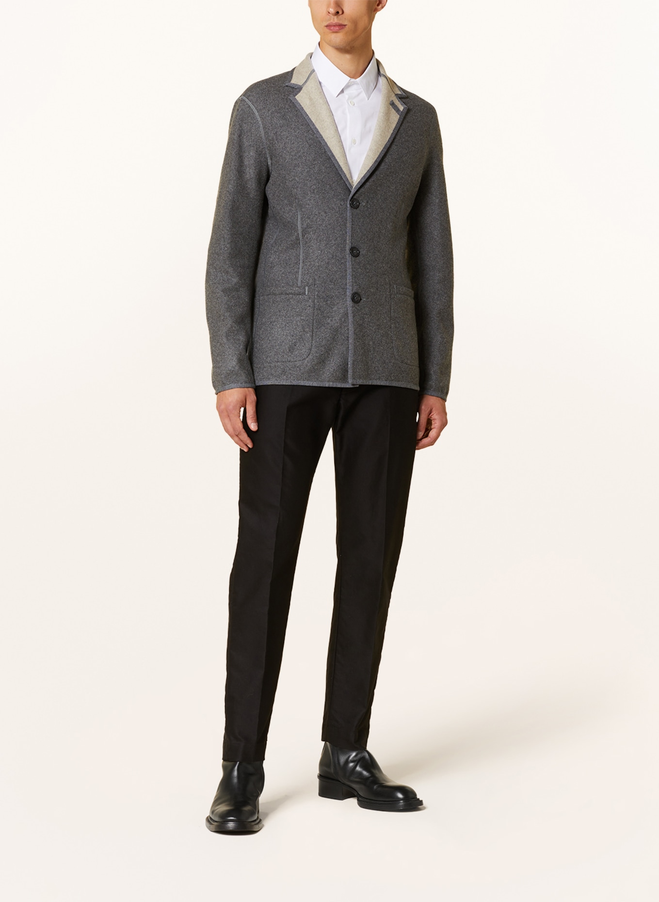 GIORGIO ARMANI Cashmere tailored jacket extra slim fit, Color: GRAY (Image 2)