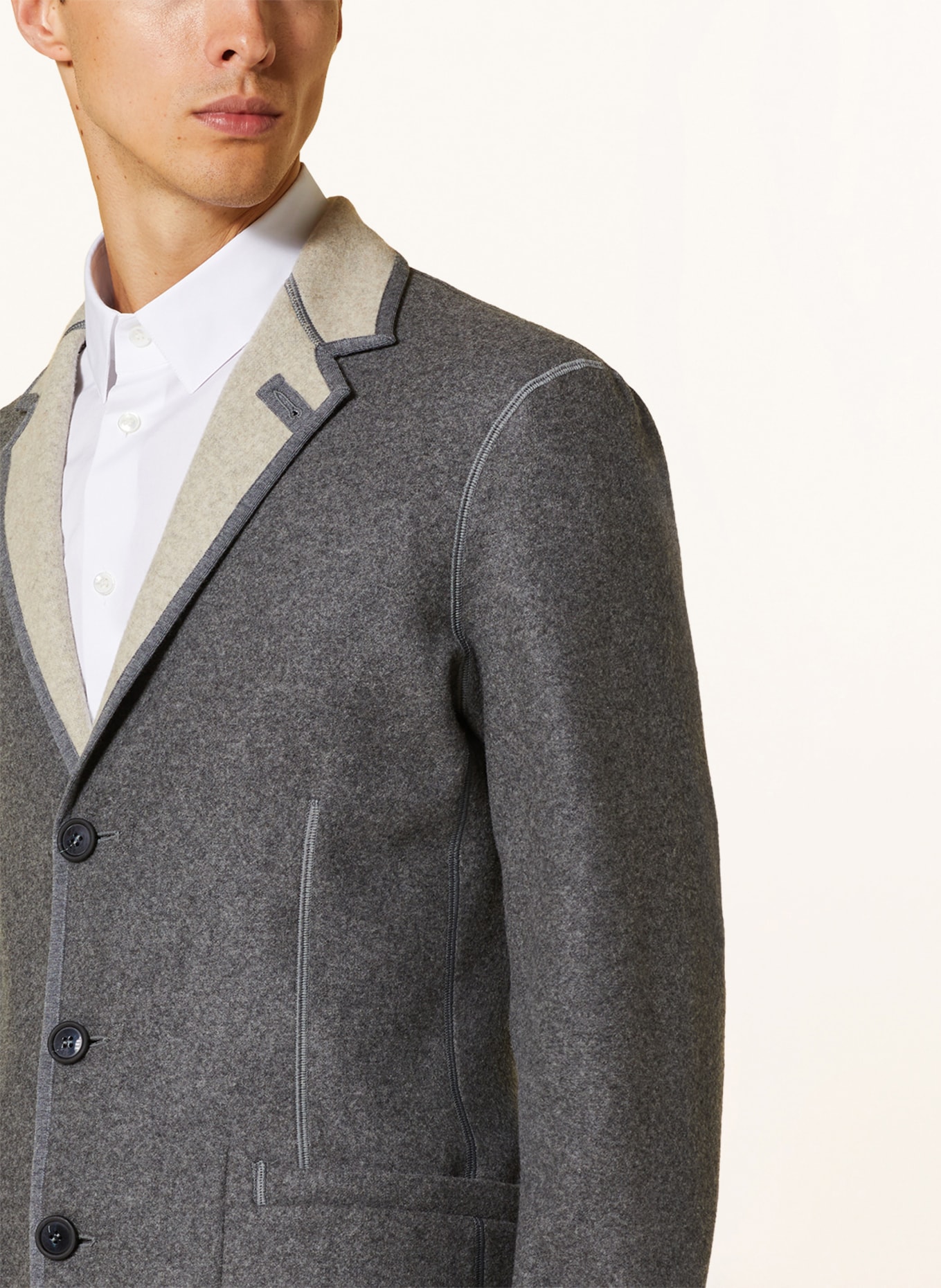 GIORGIO ARMANI Cashmere tailored jacket extra slim fit, Color: GRAY (Image 5)