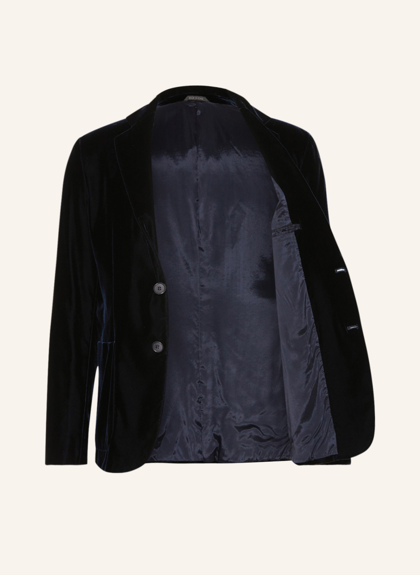 GIORGIO ARMANI Velvet jacket extra slim fit, Color: DARK BLUE (Image 4)