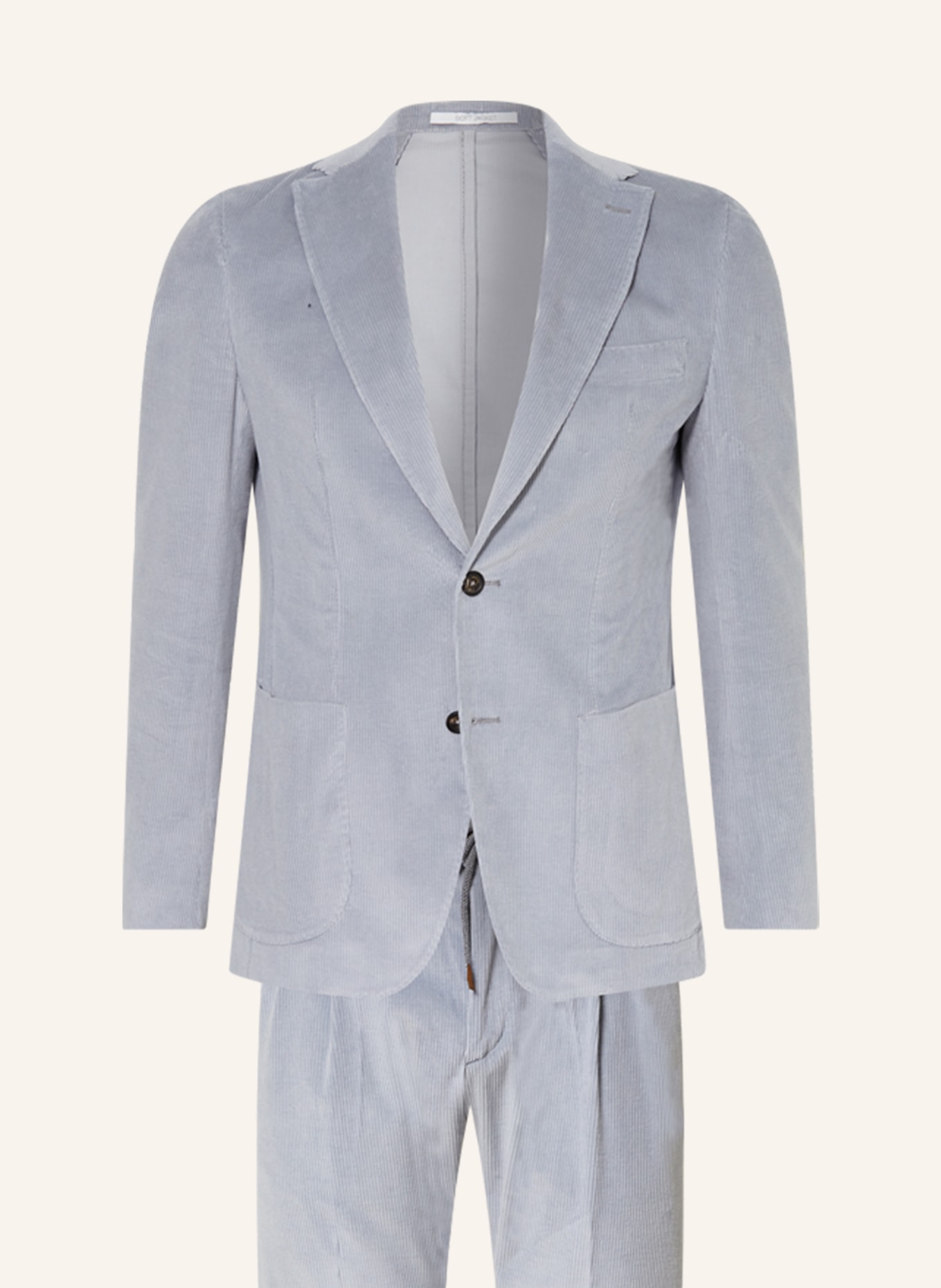 eleventy Corduroy suit extra slim fit, Color: LIGHT GRAY (Image 1)