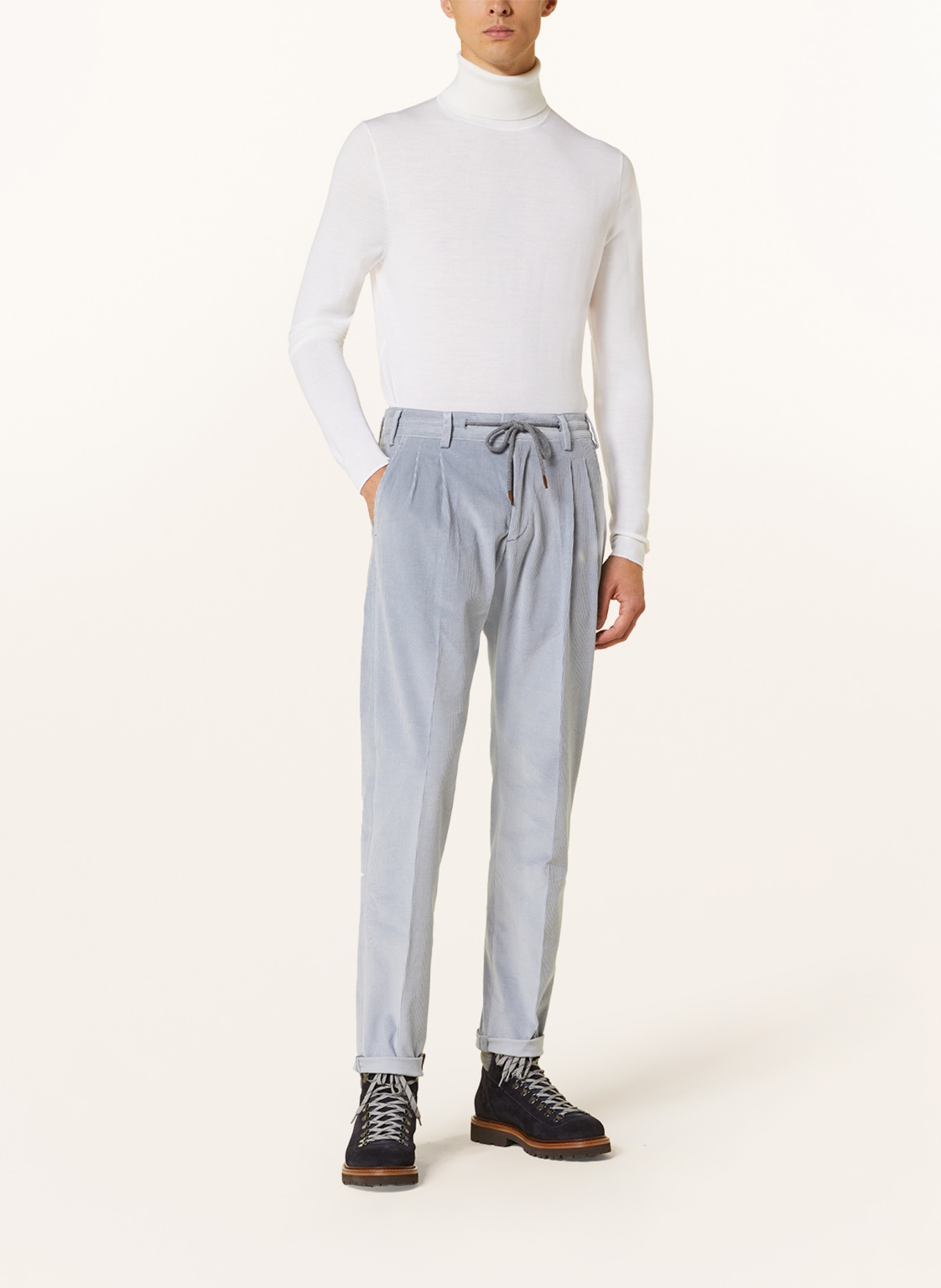 eleventy Cordanzug Extra Slim Fit, Farbe: HELLGRAU (Bild 4)