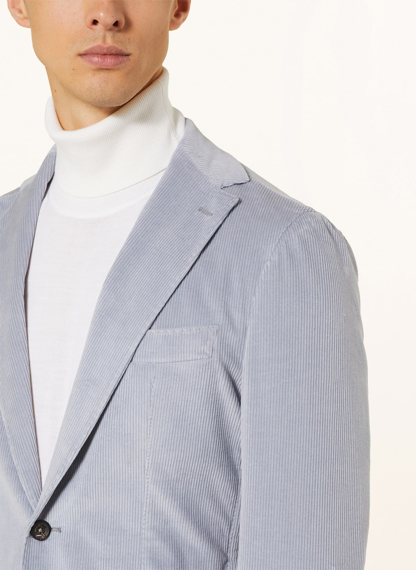 eleventy Cordanzug Extra Slim Fit, Farbe: HELLGRAU (Bild 5)