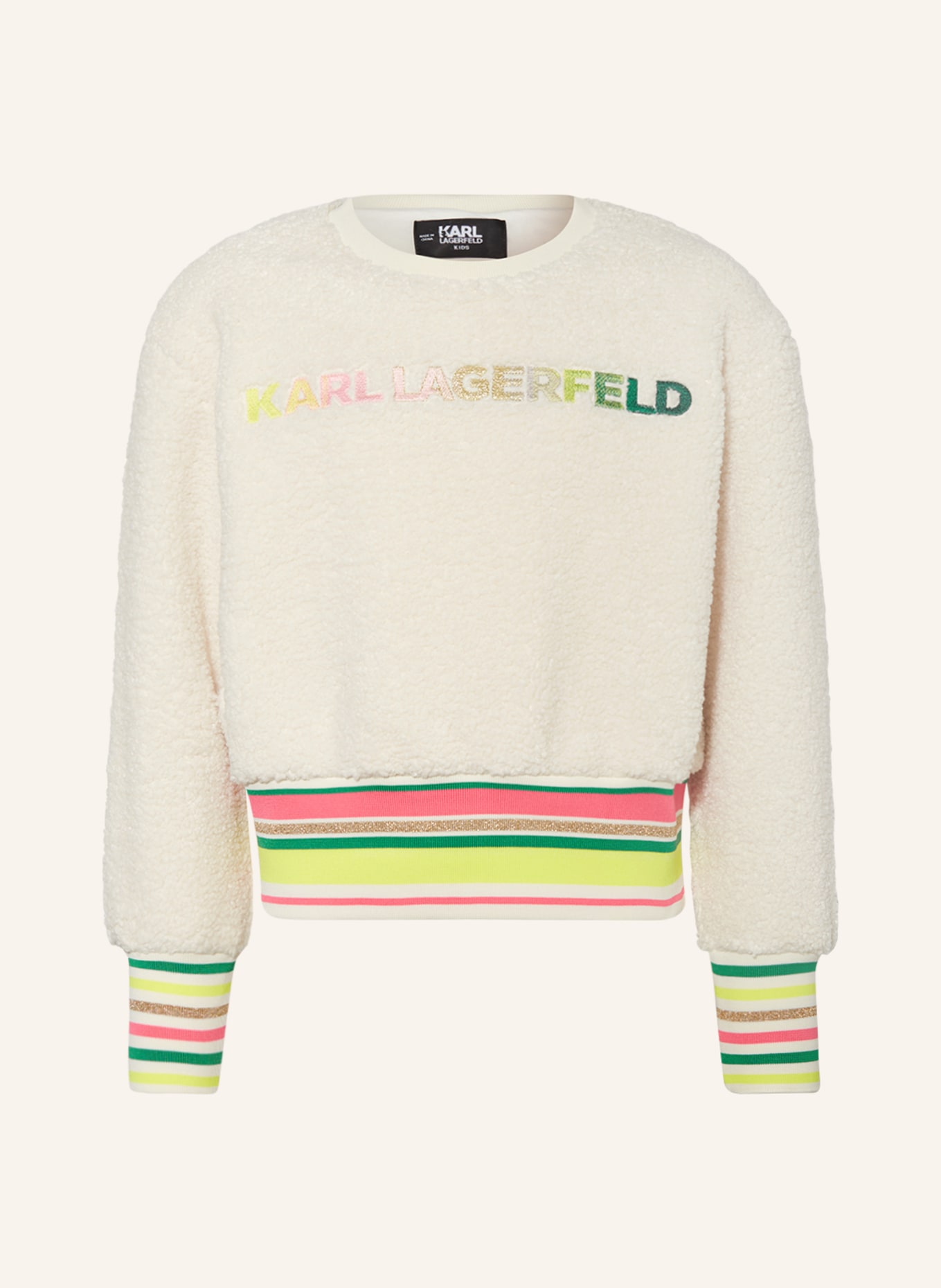 KARL LAGERFELD KIDS Sweatshirt TEDDY, Farbe: ECRU (Bild 1)