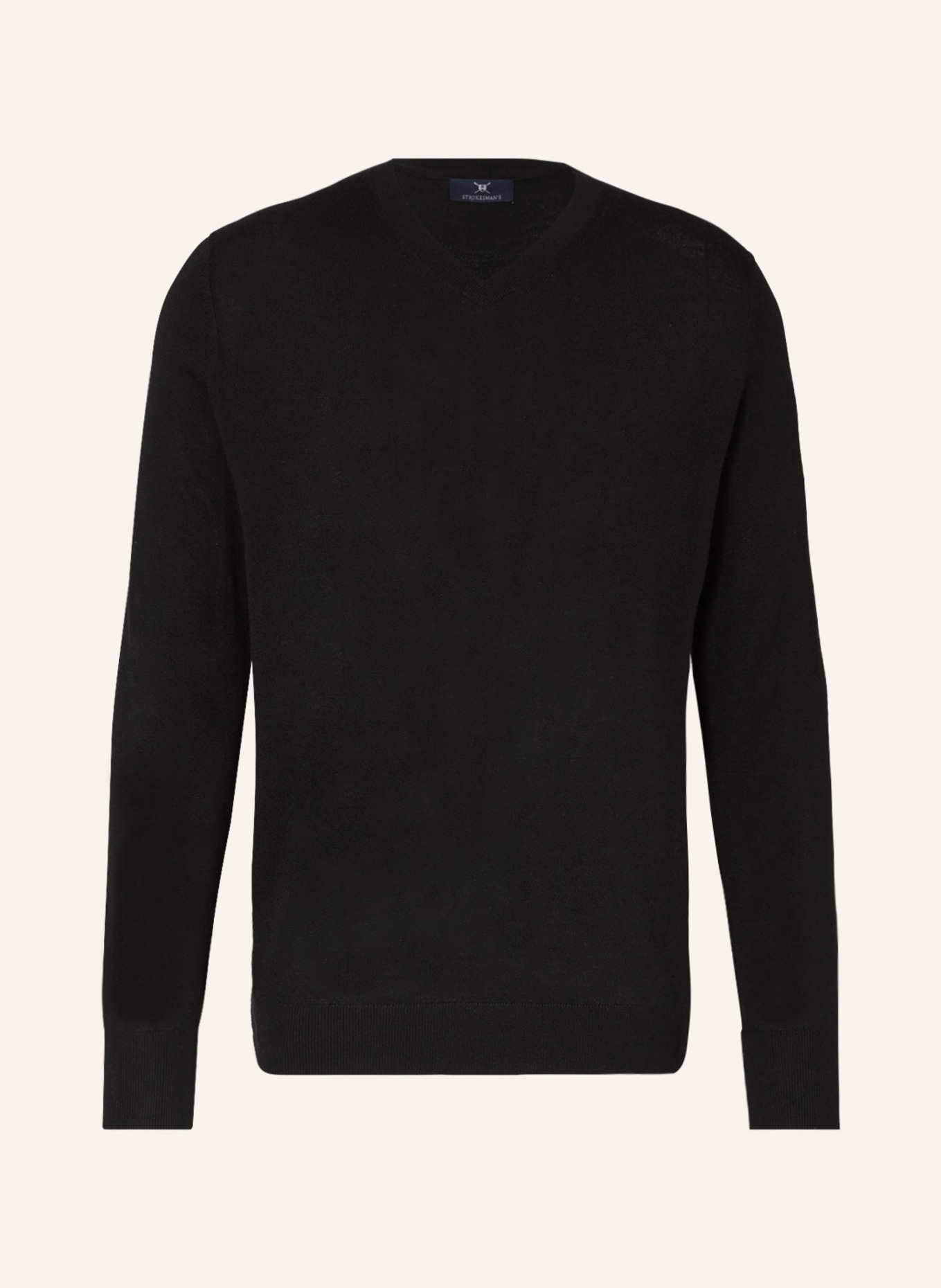 STROKESMAN'S Pullover aus Merinowolle, Farbe: SCHWARZ (Bild 1)