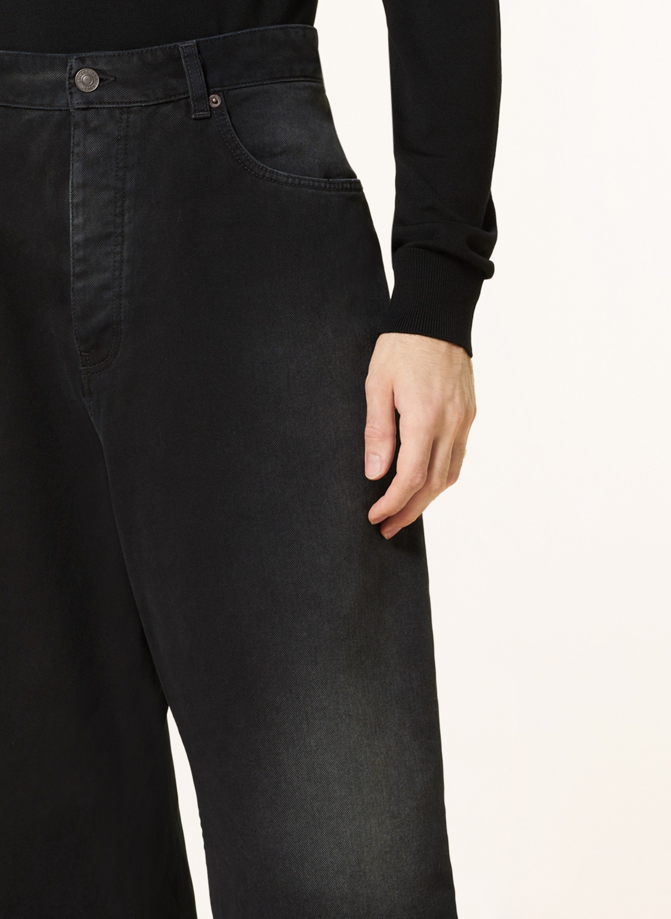 BALENCIAGA Jeans Baggy Fit: 1672 SUNBLEACHED BLACK