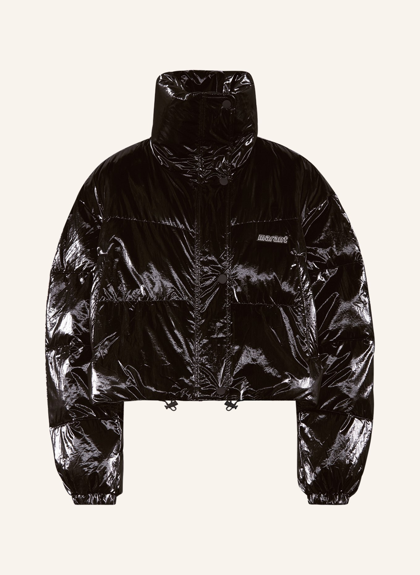 MARANT ÉTOILE Cropped quilted jacket TELIA, Color: BLACK (Image 1)