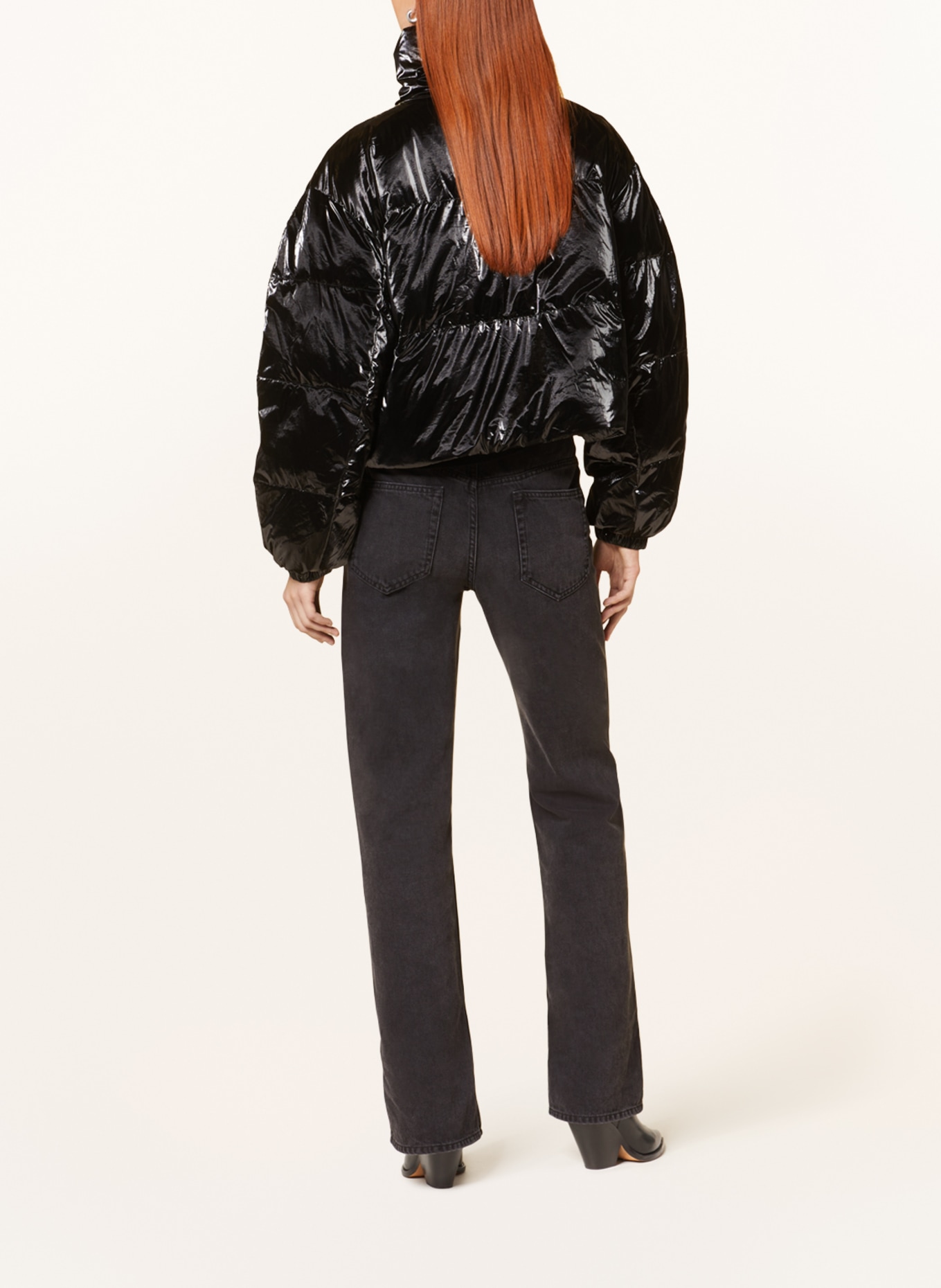MARANT ÉTOILE Cropped quilted jacket TELIA, Color: BLACK (Image 3)