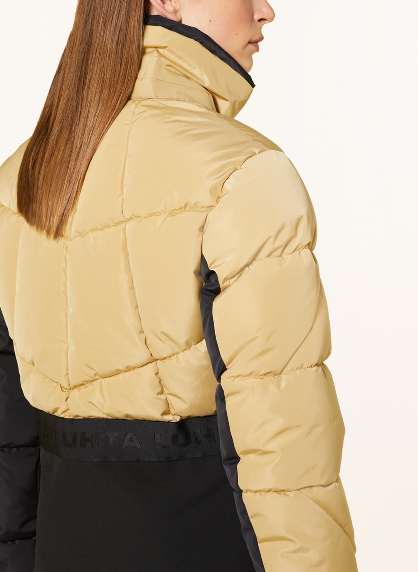 LUHTA Ski jacket SAMMALTUNTURI with faux fur, Color: BEIGE/ BLACK (Image 6)