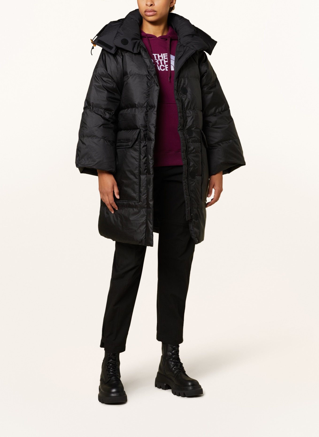 THE NORTH FACE Down coat '73 with detachable hood, Color: BLACK (Image 2)